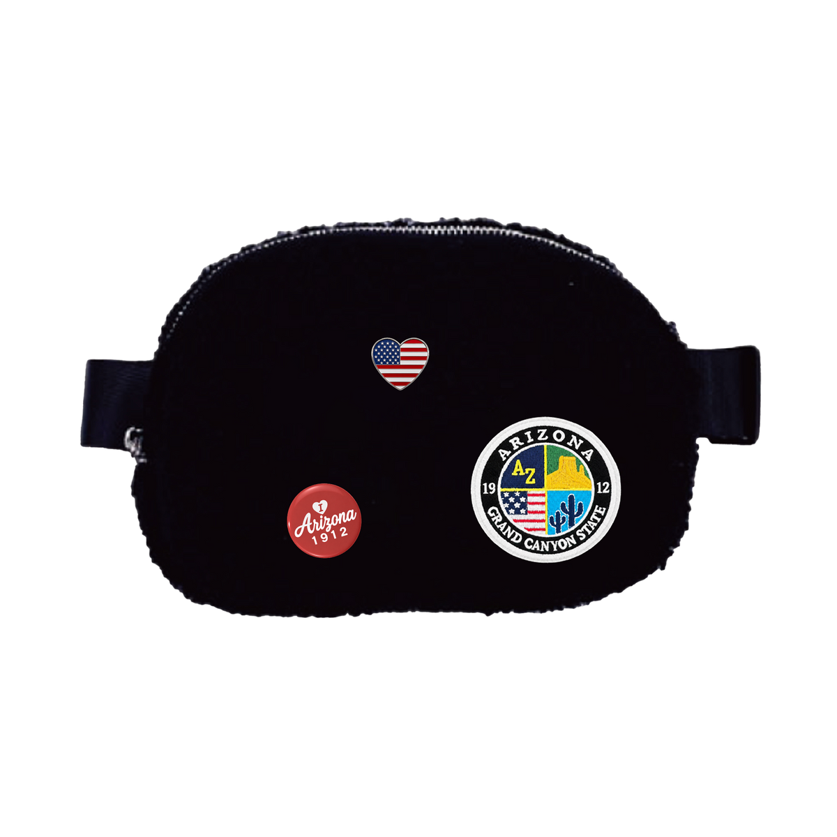 Arizona Sherpa Belt Bag | Cozy Fleece Waist & Crossbody Bag