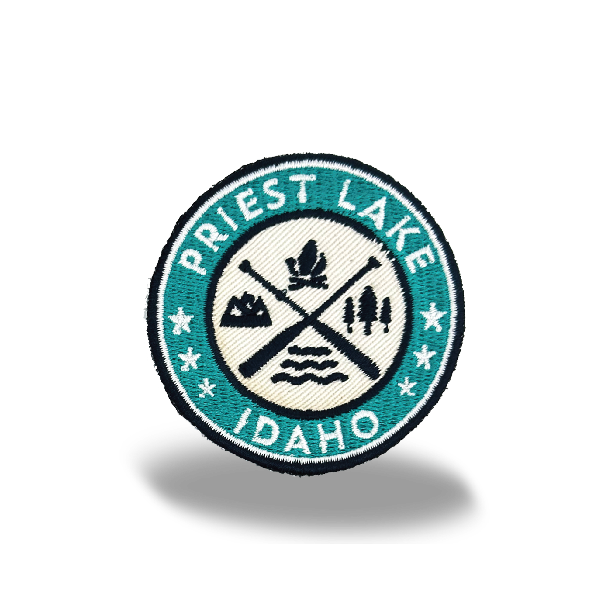 Priest Lake Idaho Iron On Embroidery Patch