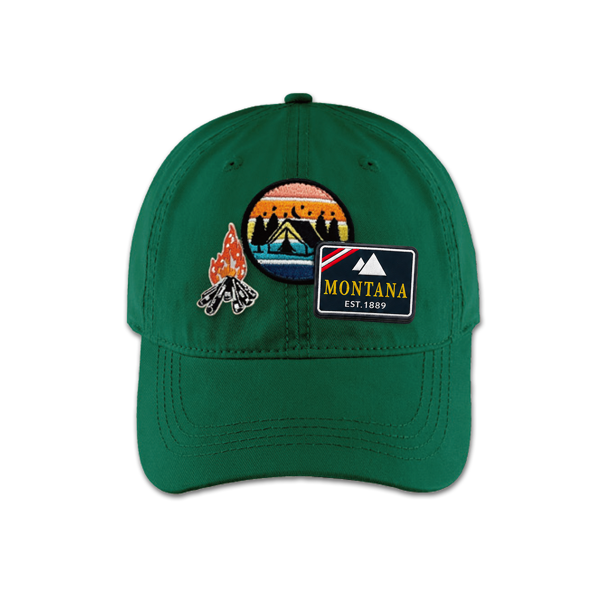 Montana Outdoor Lifestyle Triple Patches Embroidered Cap