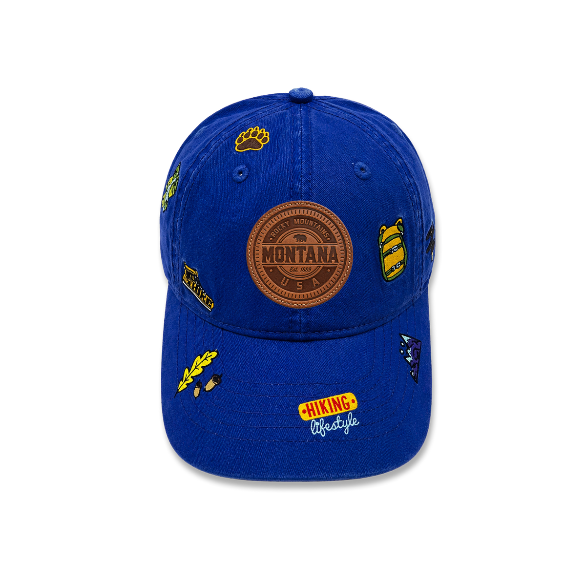 Montana Hiking Lifestyle All Over Embroidered Baseball Cap