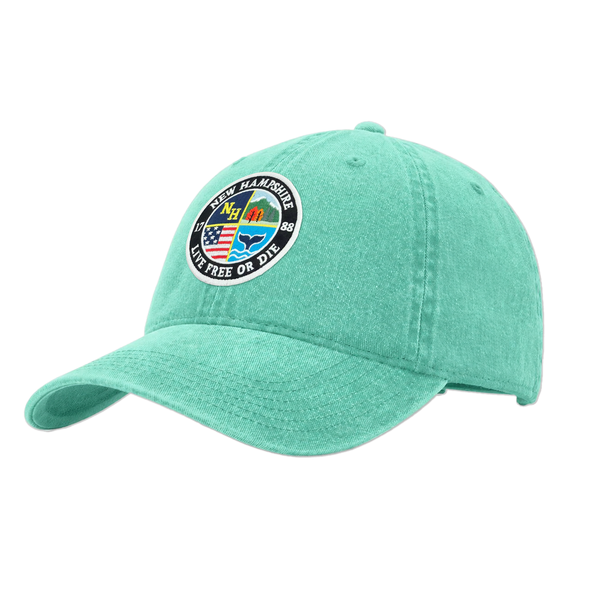 New Hampshire Pigment Dye Washed Baseball Cap | Vintage Outdoor Travel Hat