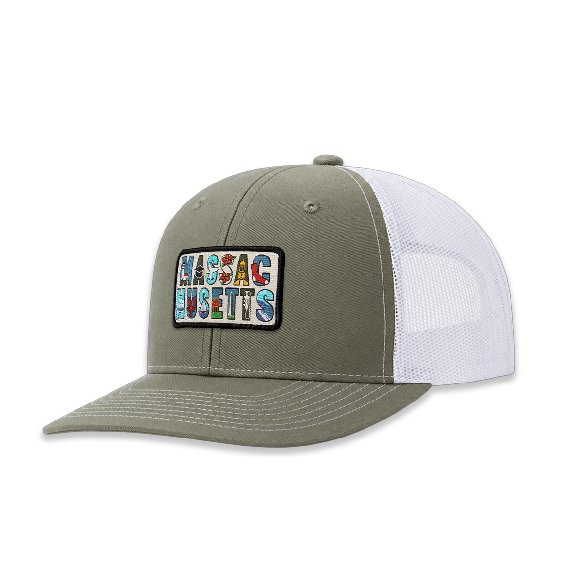 Massachusetts Heritage Trucker Hat | Illustrated Mesh Back Outdoor Cap