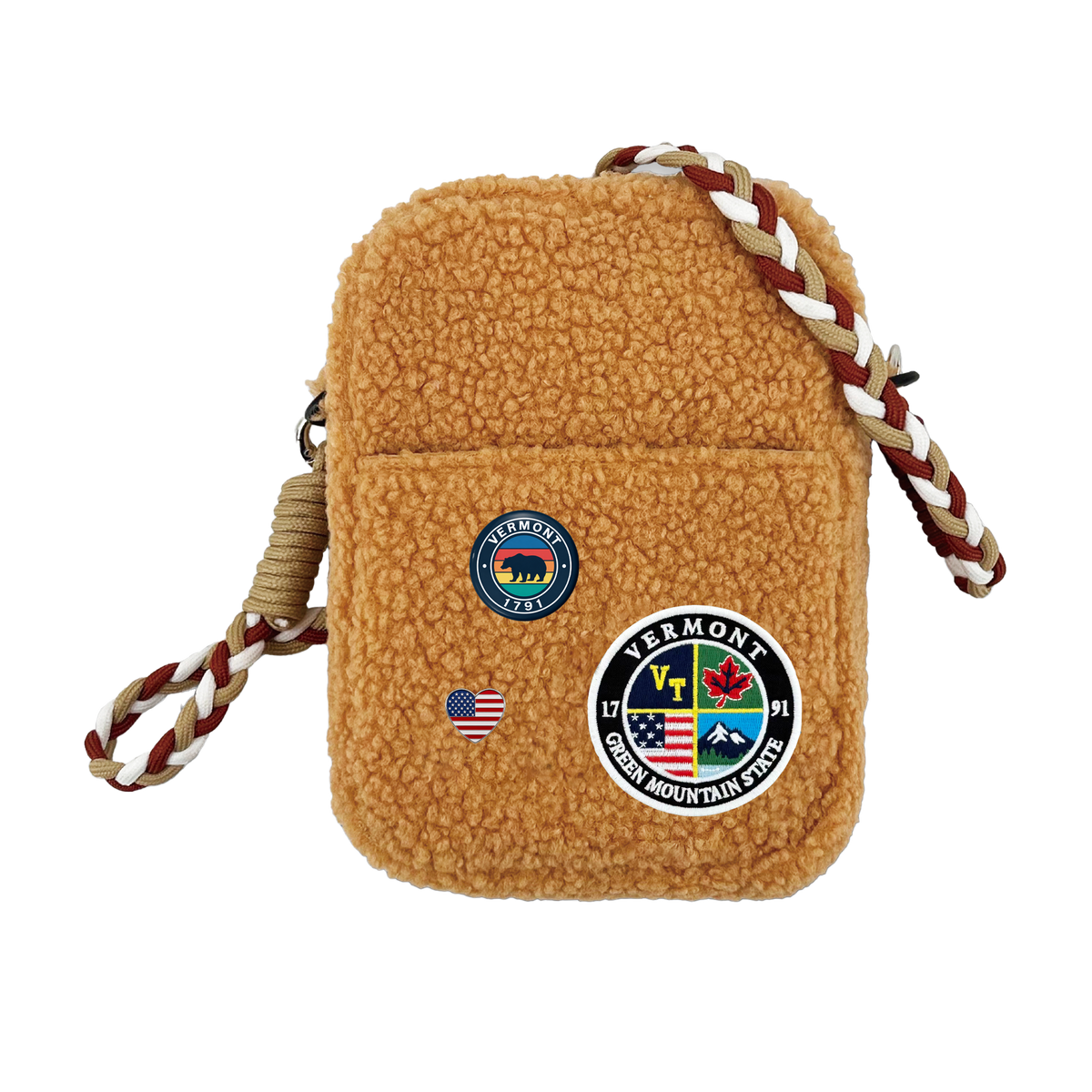 Vermont Sherpa Mini Crossbody Bag | Cozy Fleece Travel Shoulder Bag