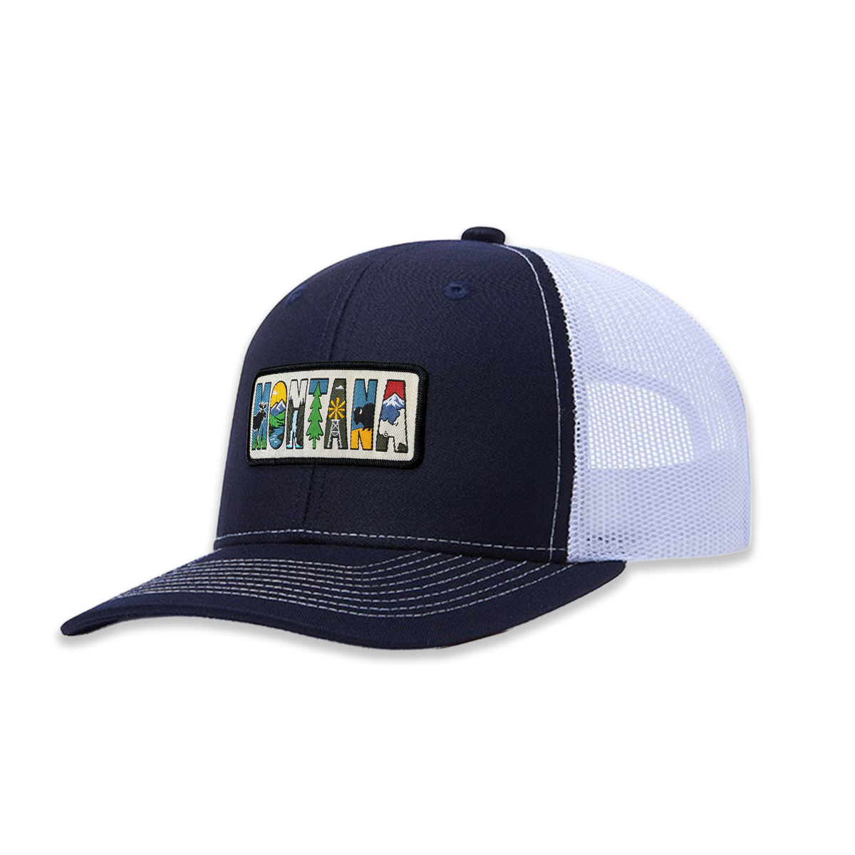 Montana Trucker Hat | Scenic Letter Mesh Back Cap