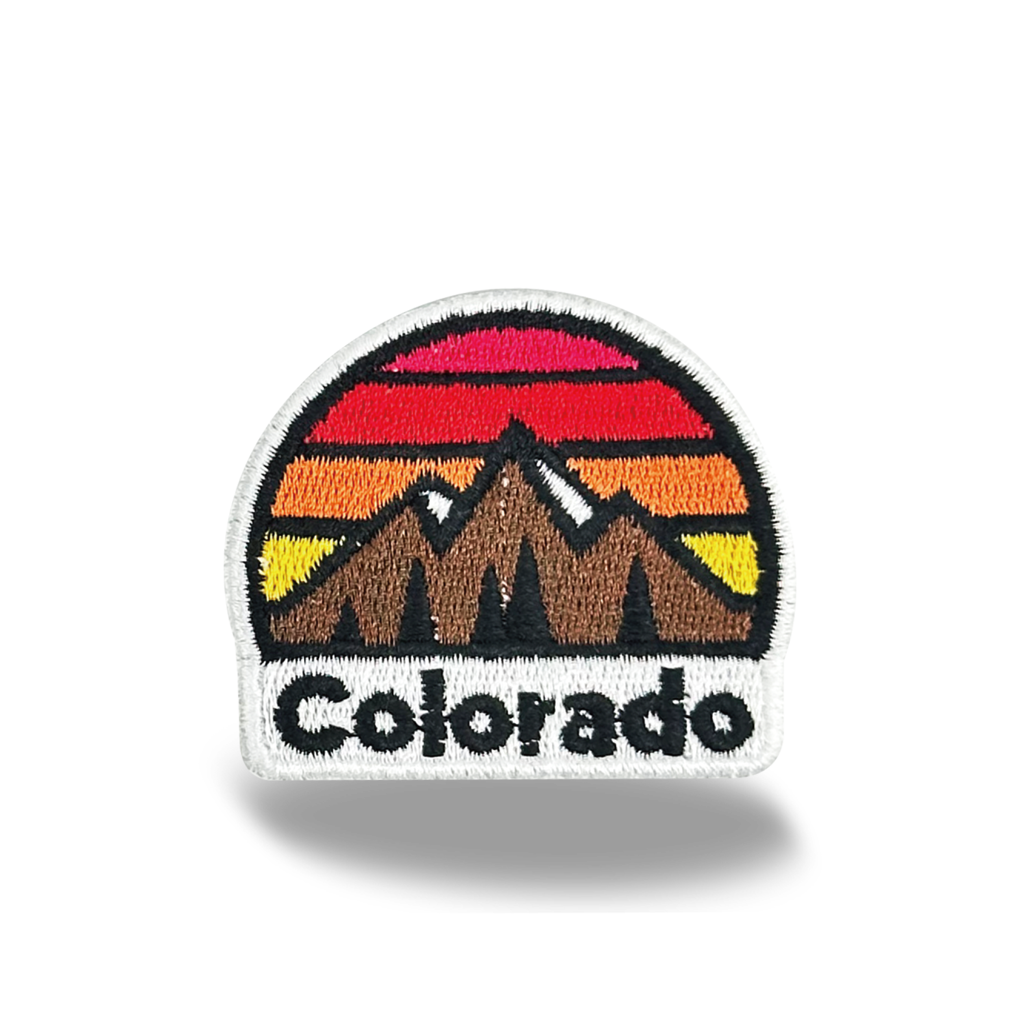 Colorado Sunset Iron On Embroidery Patch