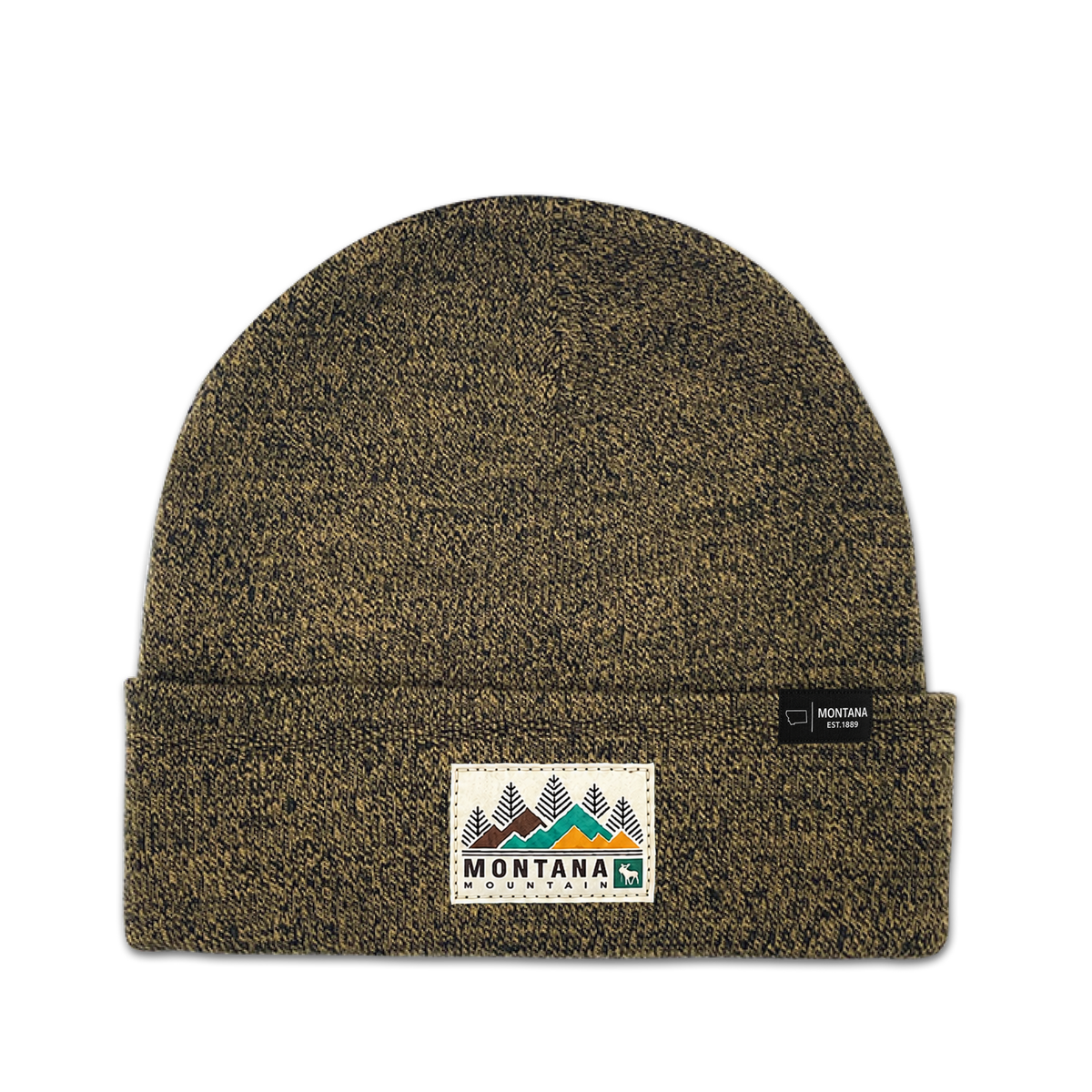 Montana Mountain Heathered Cuffed Beanie - Outdoor Winter Hat