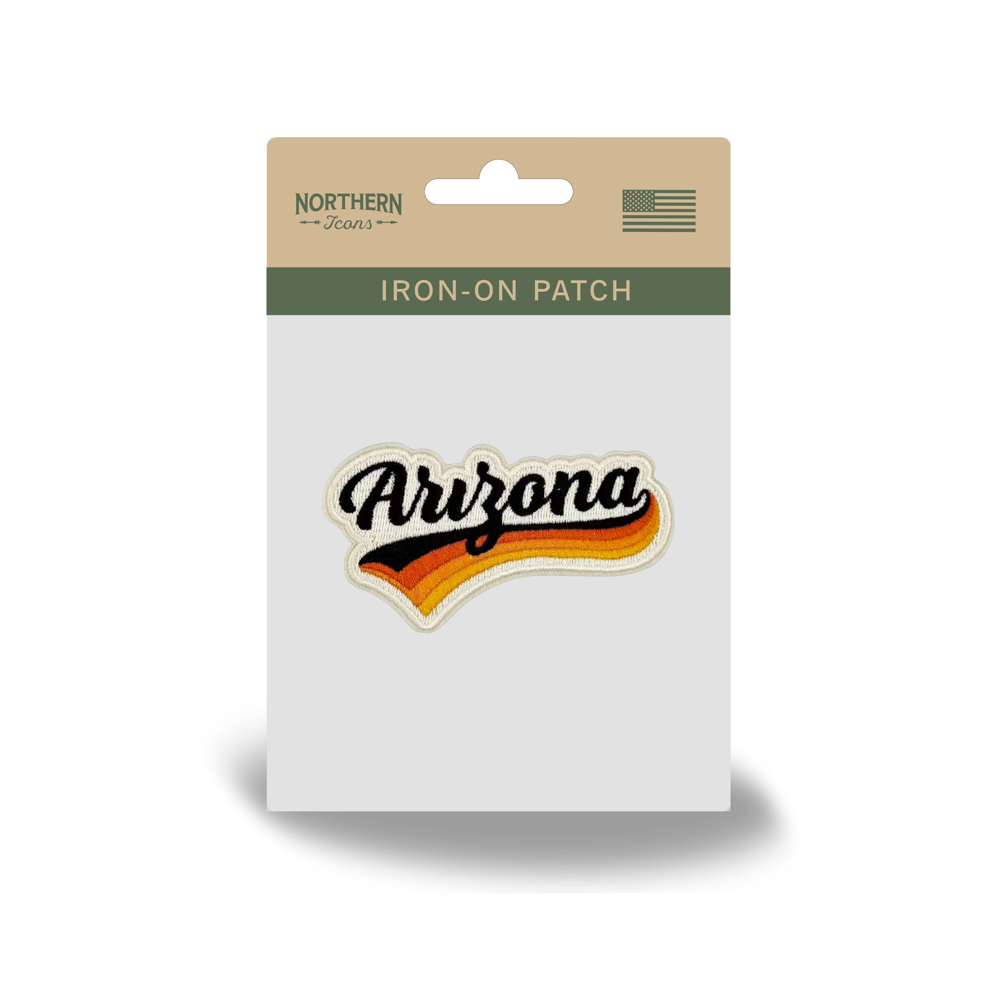 Arizona Vintage Dirty Washed Trucker Cap with Retro Rainbow Patch | Cotton Mesh Snapback Hat