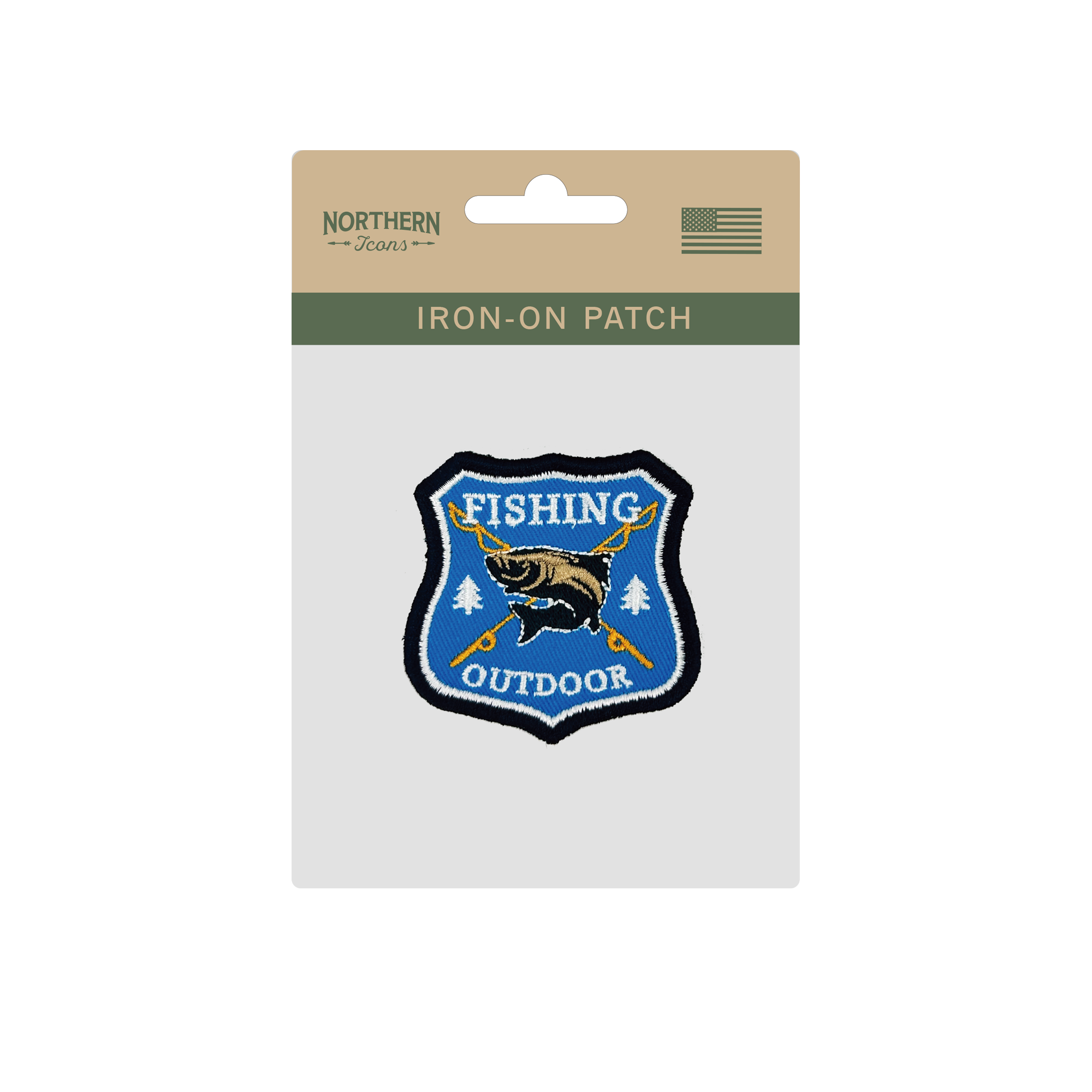 Outdoor Fishing Iron On Embroidery Patch