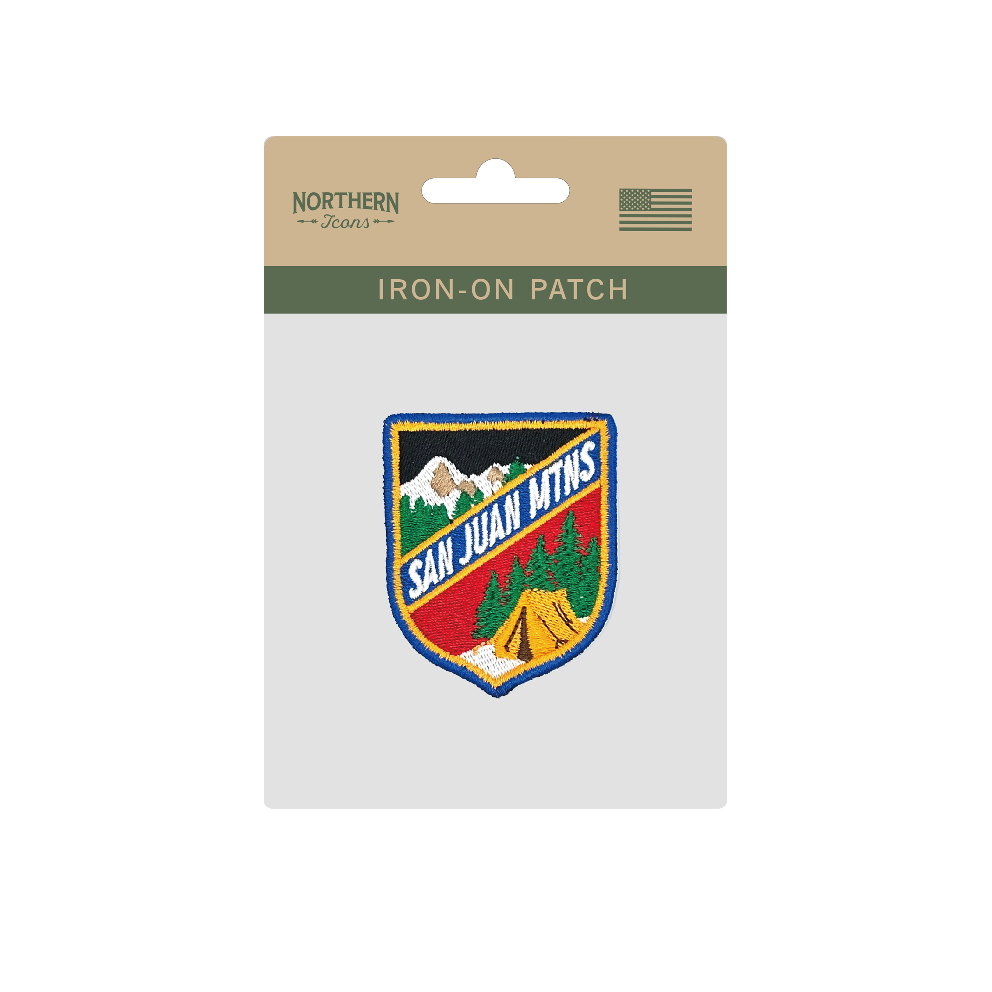 San Juan Mountains Camping Iron On Embroidery Patch