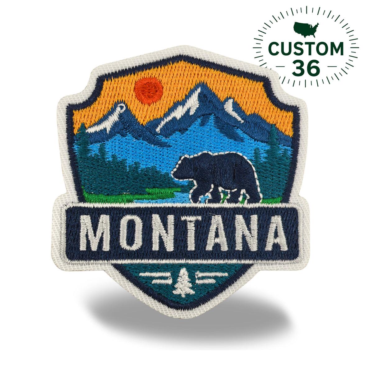 Montana State Embroidered Iron-on Patch | Outdoor Adventure Souvenir Patch for Hats, Jackets & Backpacks