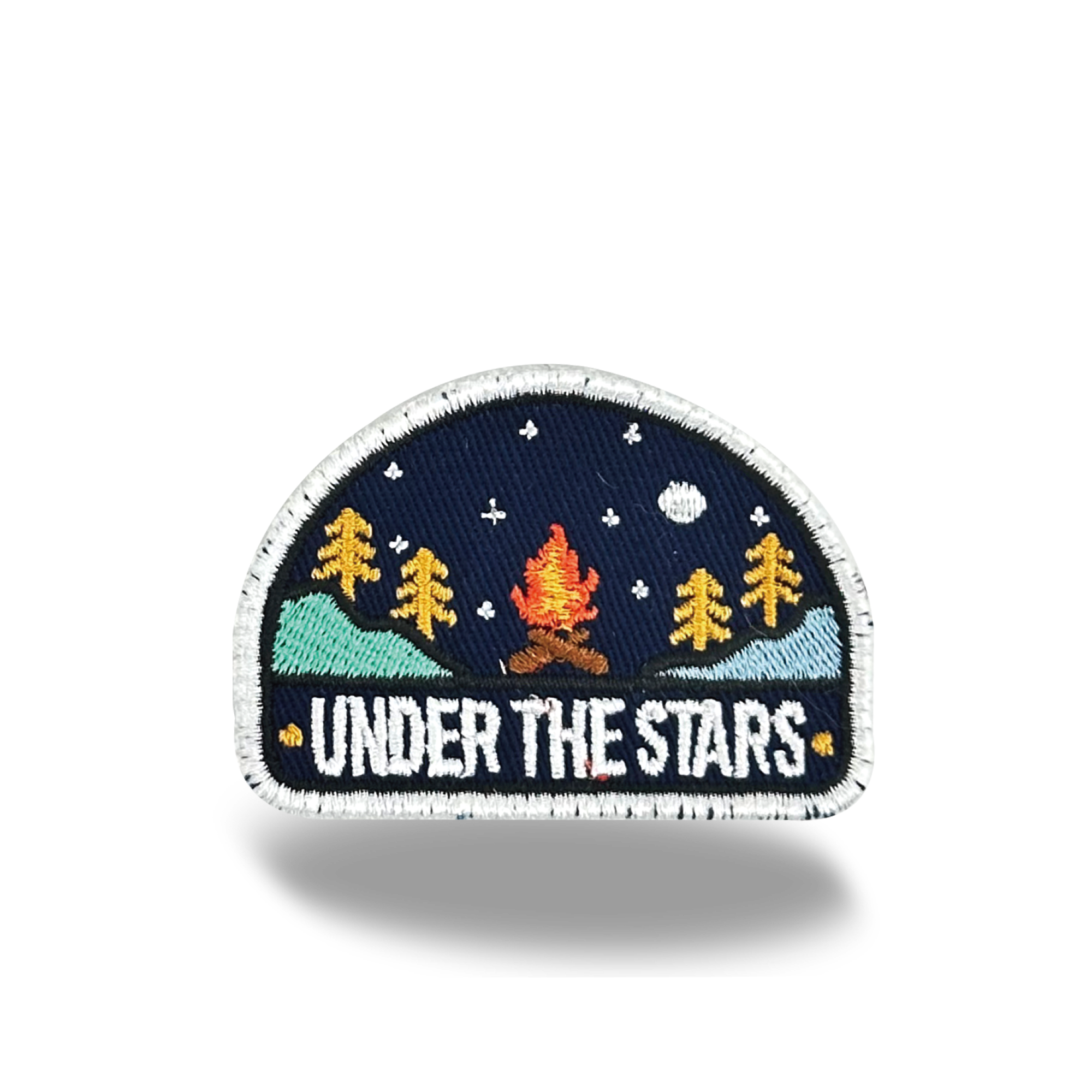 Campfire Nights Under the Stars Iron On Embroidery Patch