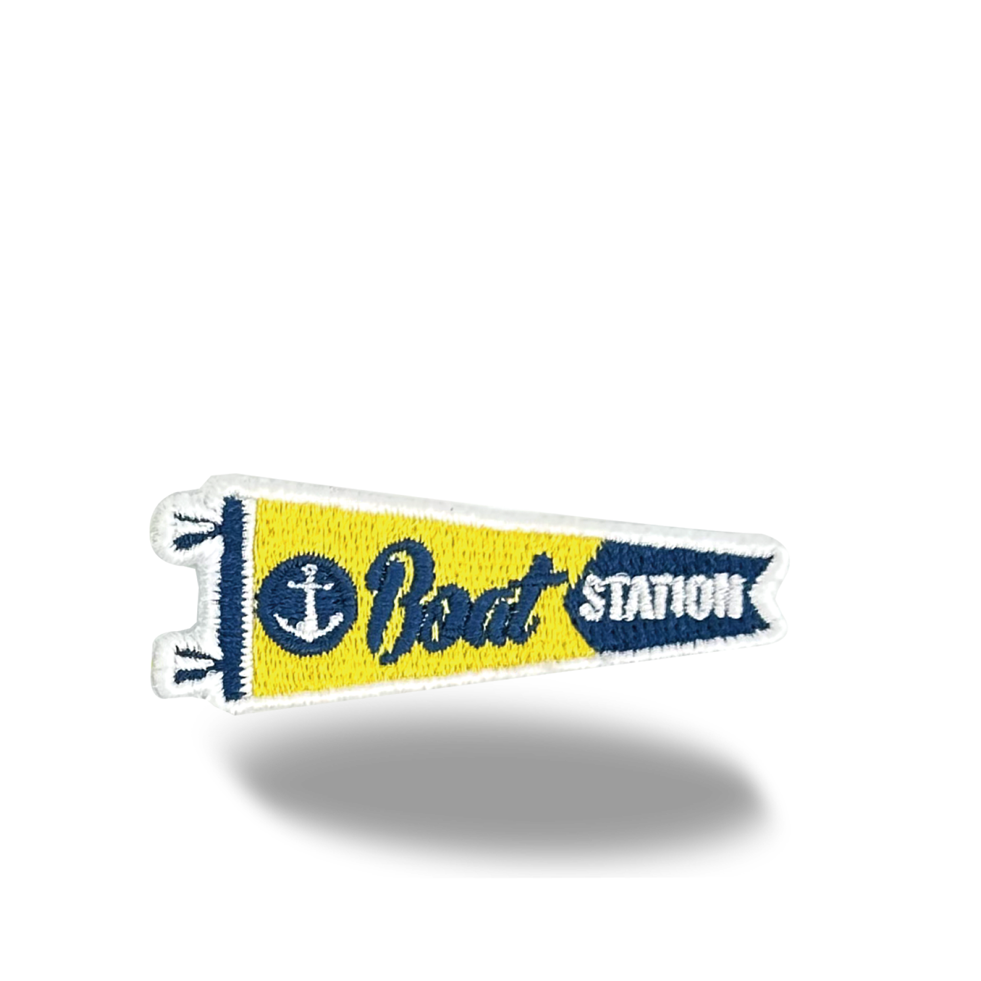 Boat Station Iron On Embroidery Patch