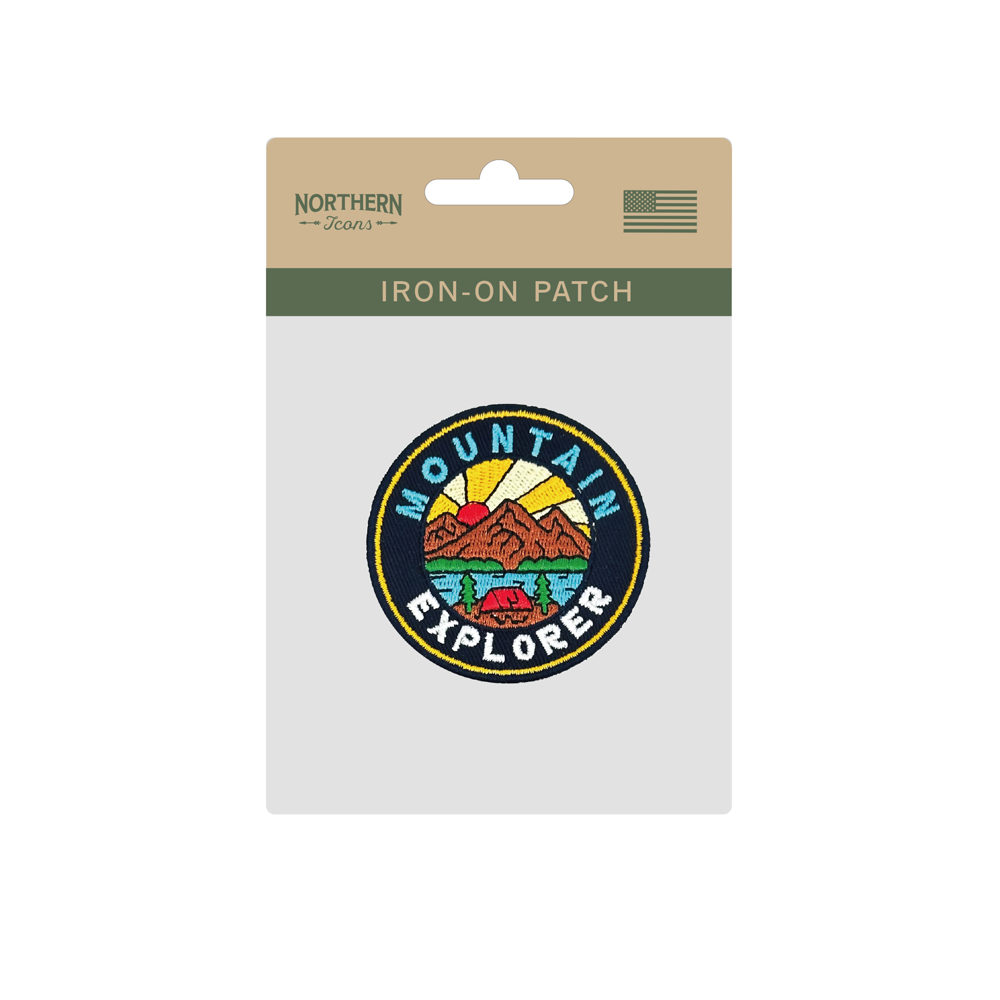 Mountain Explorer Iron On Embroidery Patch