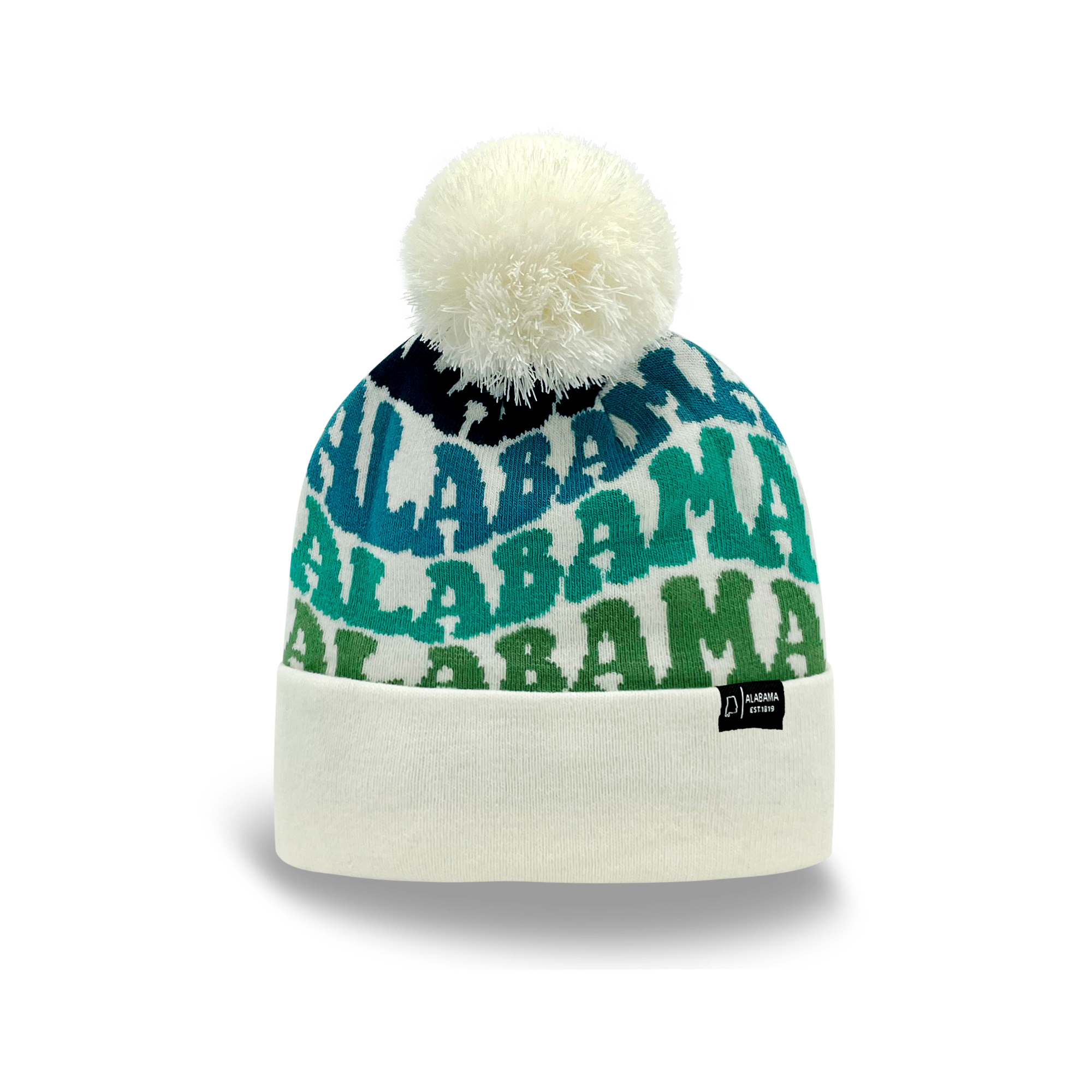 ALABAMA Colorful Pom Pom Beanie Hat - Warm Knitted Winter hat