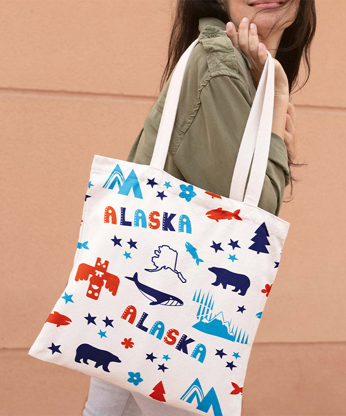 Wild Alaska Doodle Tote Bag