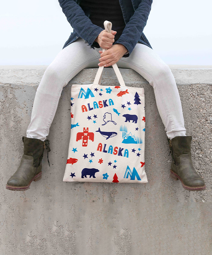 Wild Alaska Doodle Tote Bag