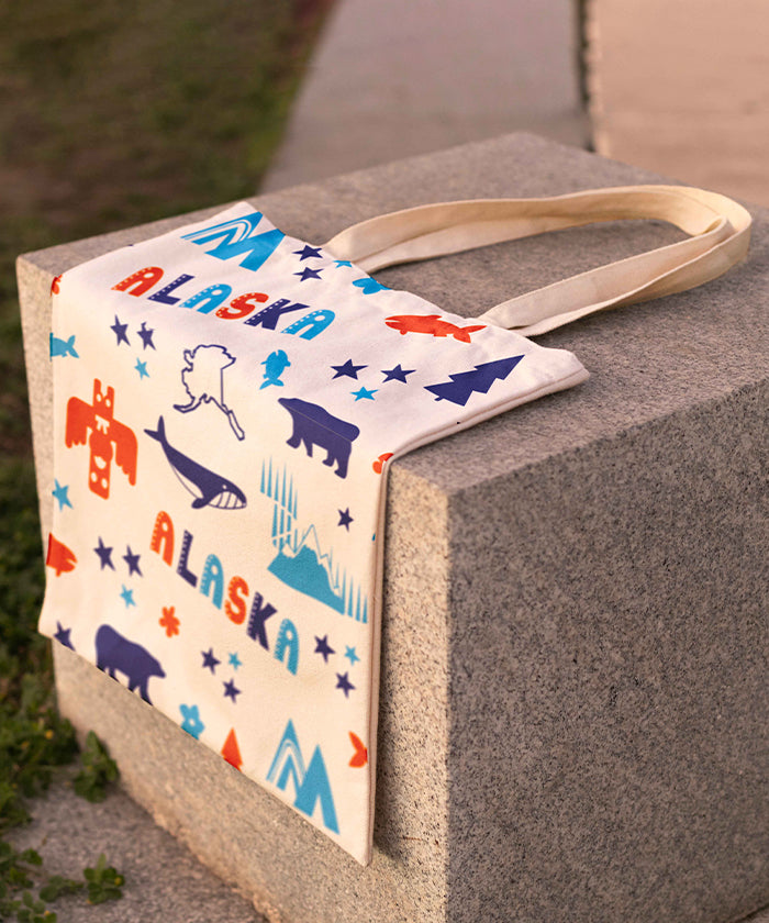 Wild Alaska Doodle Tote Bag