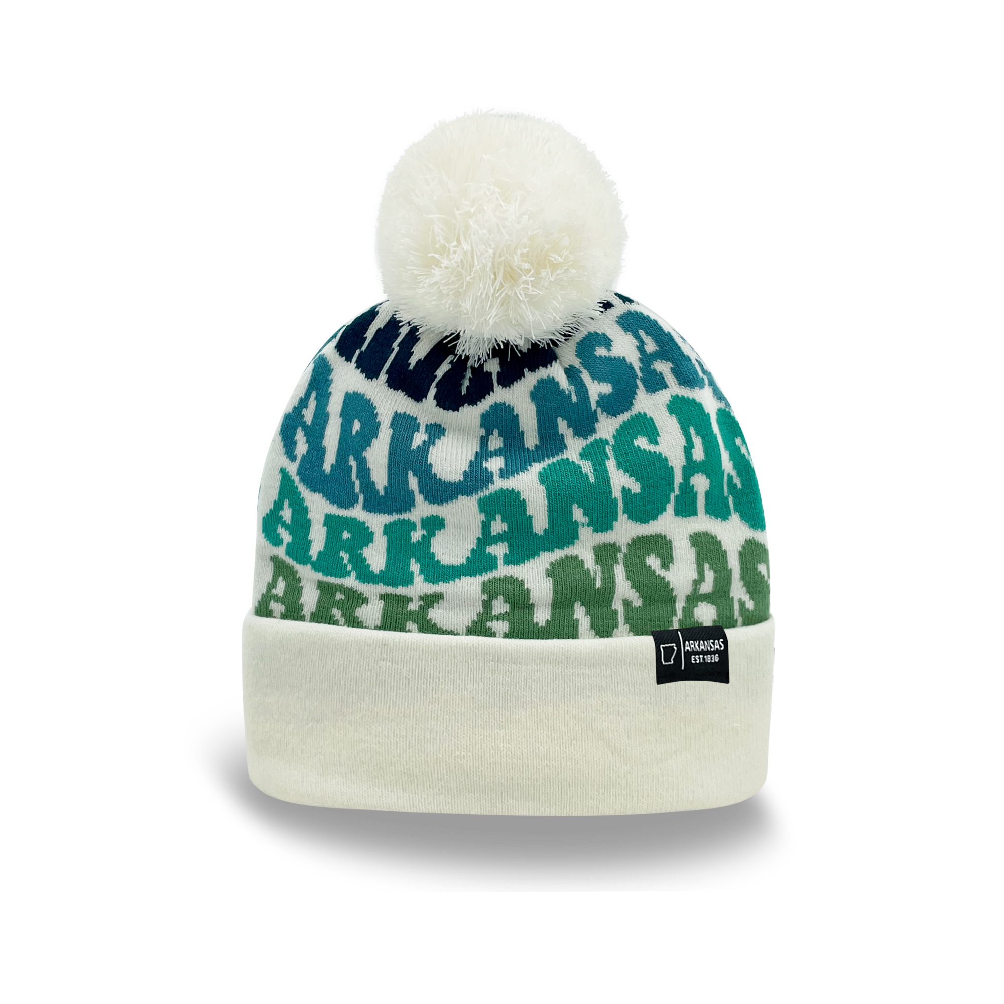 ARKANSAS Colorful Pom Pom Beanie - Warm Knitted Winter Hat