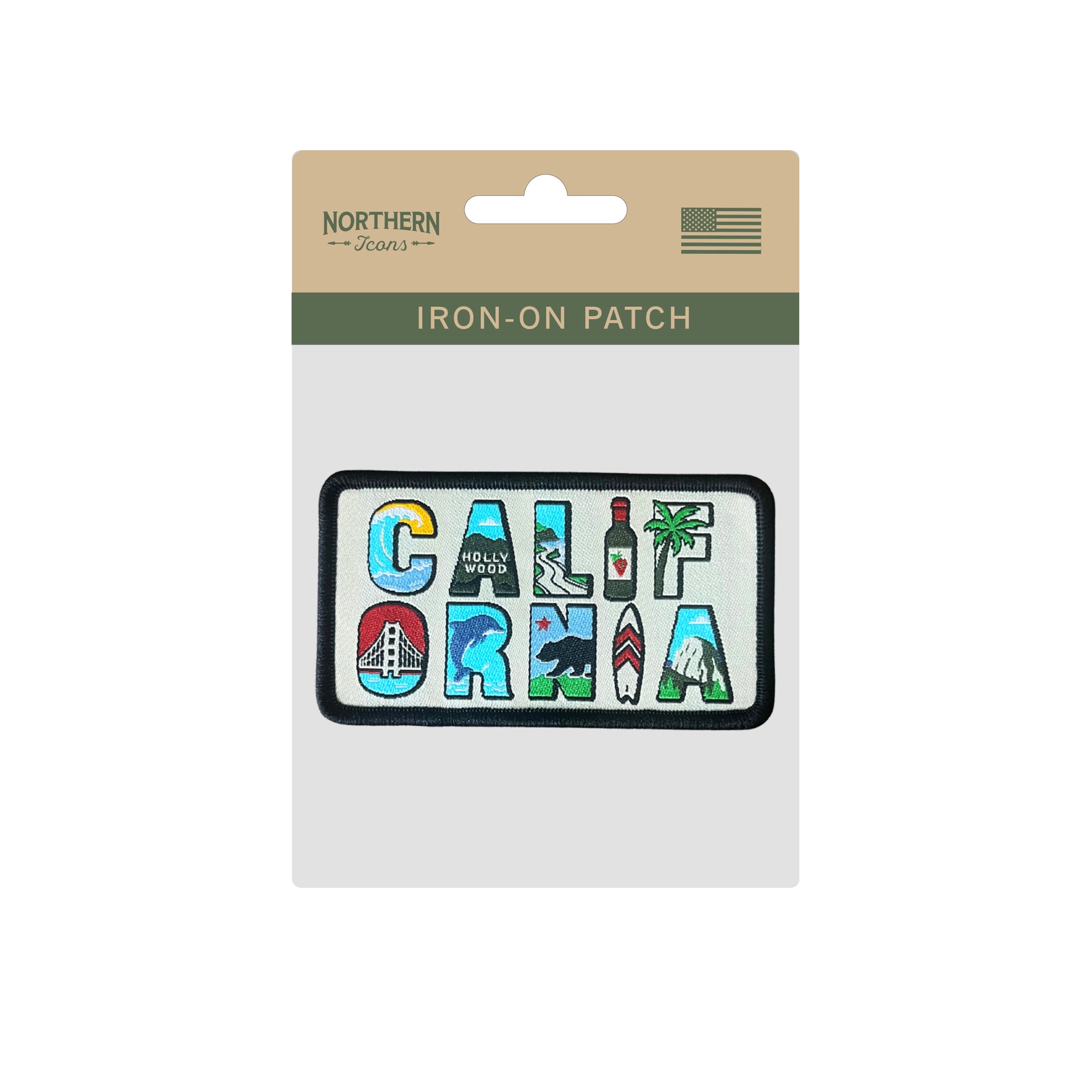 California State Iron-on Embroidered Patch | USA Travel Souvenir Patch for Hats, Jackets & Backpacks