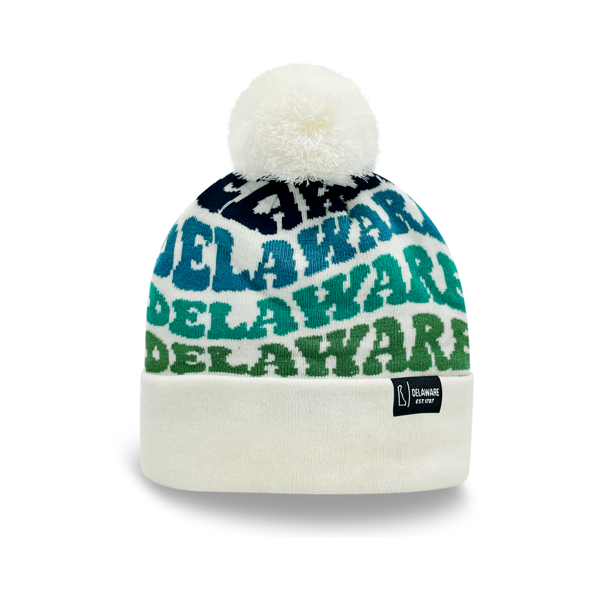 DELAWARE Colorful Pom Pom Beanie - Warm Knitted Winter Hat