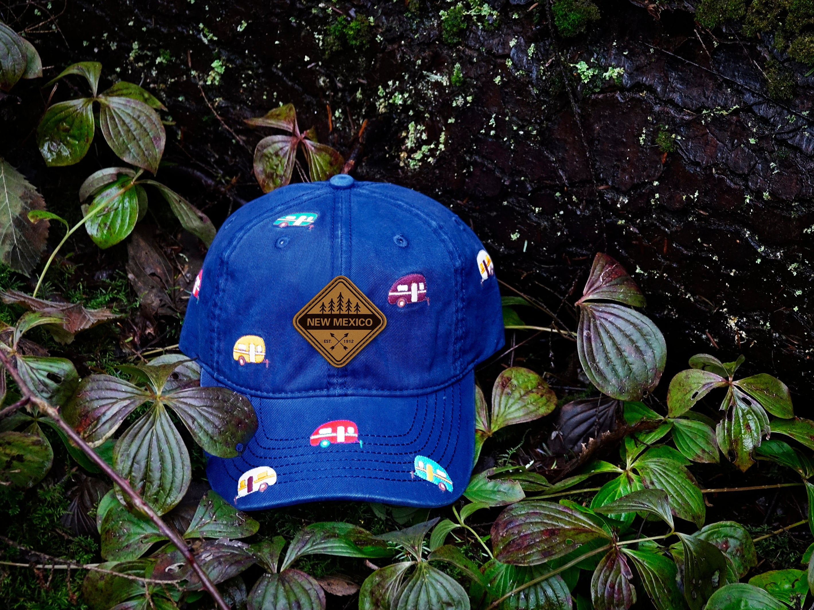New Mexico Camper Embroidered Baseball Cap ¨C Outdoor Adventure Road Trip Travel Hat