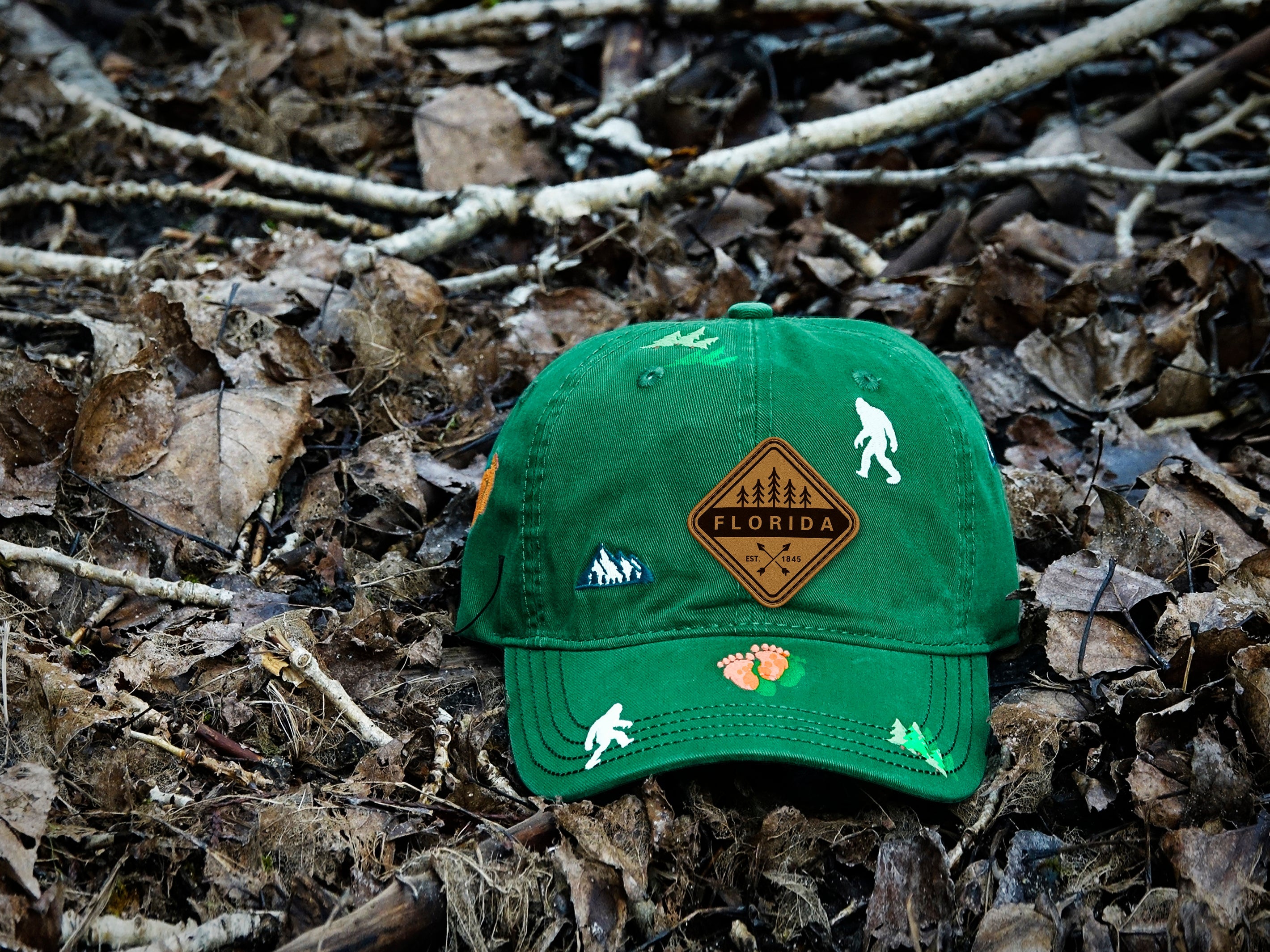 Florida Bigfoot Adventure Baseball Cap for Hikers, Campers, and Outdoor Explorers