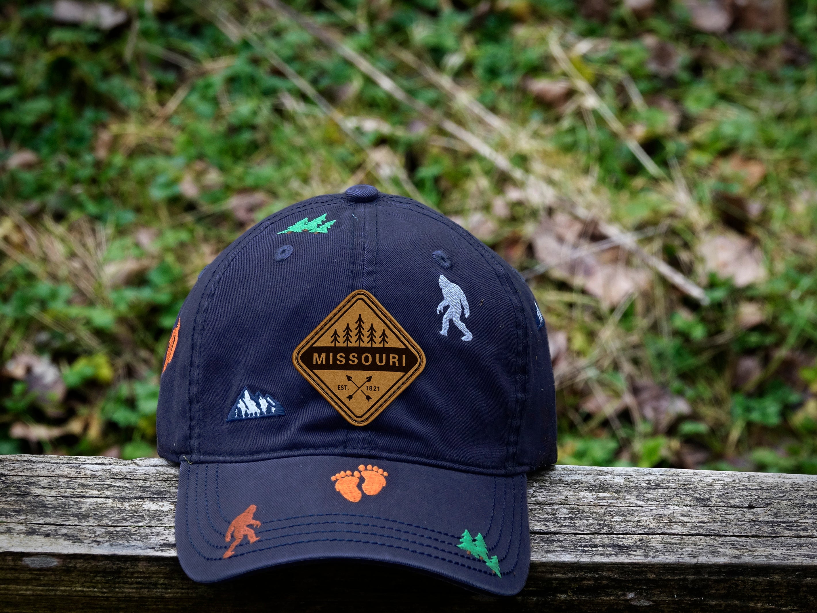 Missouri Bigfoot Adventure Baseball Cap for Hikers, Campers, and Nature Explorers