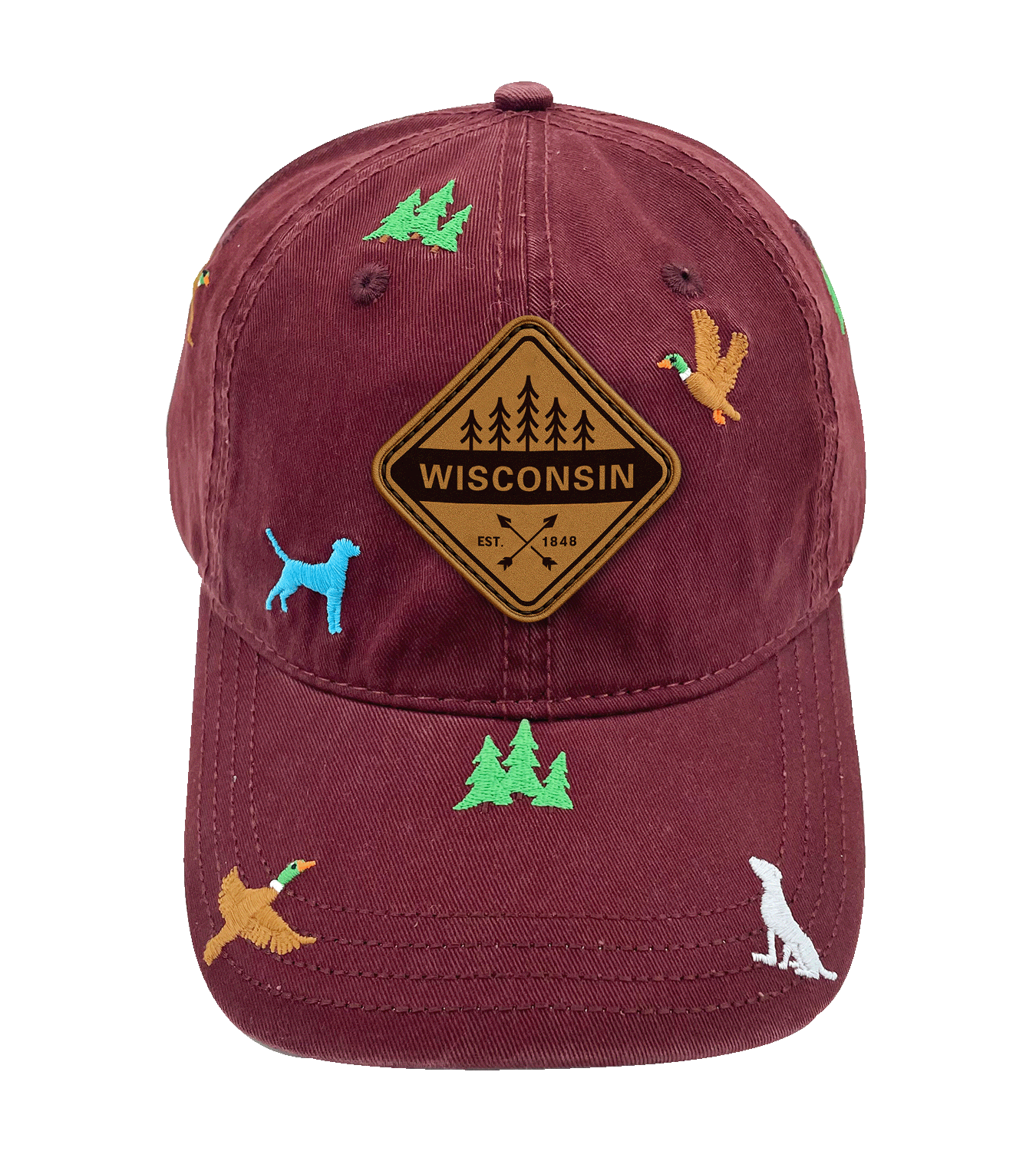 Wisconsin Outdoors Baseball Cap - Adventure Embroidered Wildlife Hunting Fishing Hat