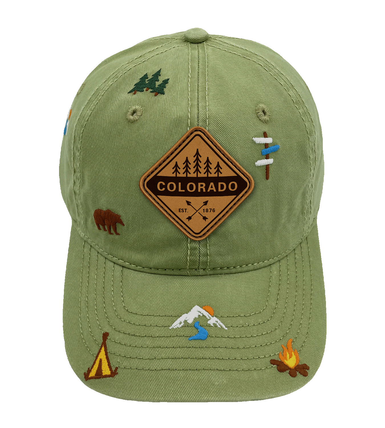 Colorado Outdoor Adventure Baseball Cap for Hikers, Campers, and Travelers