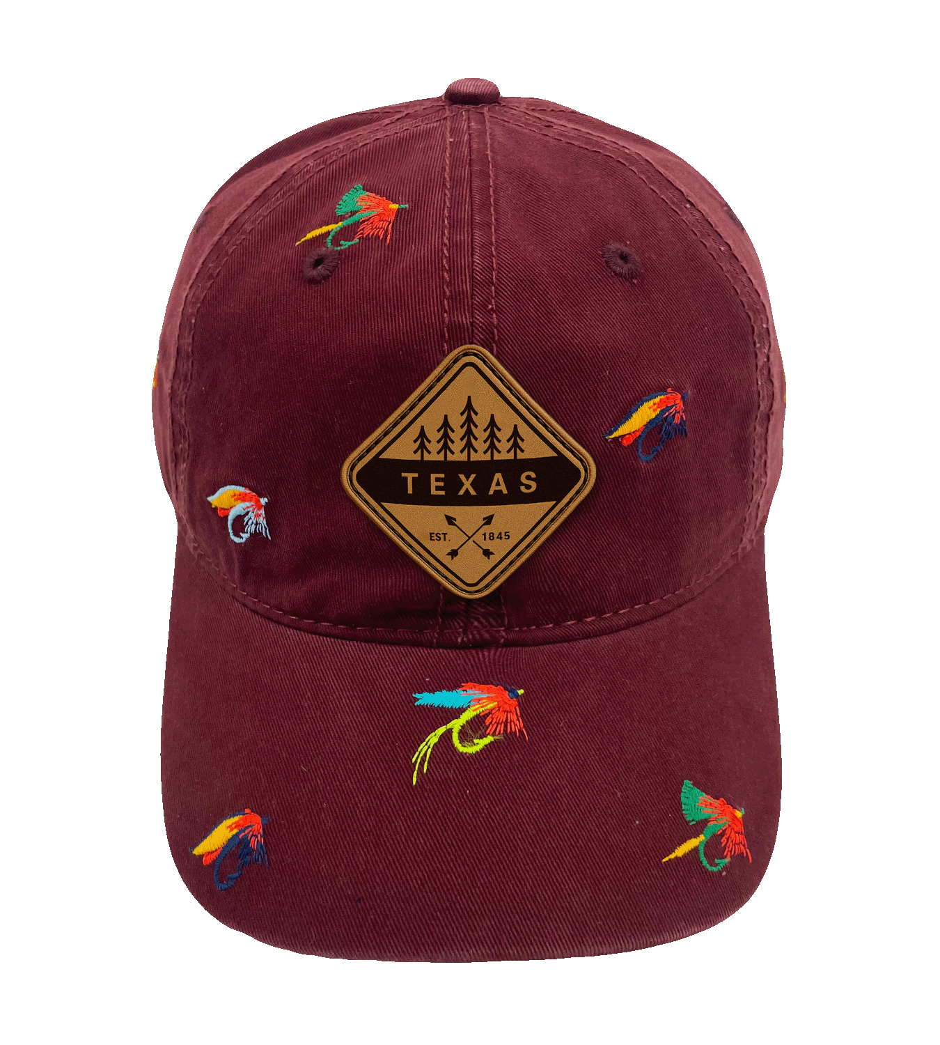 Texas Fly Fishing Embroidered Baseball Cap ¨C Outdoor Adventure Nature Travel Hat