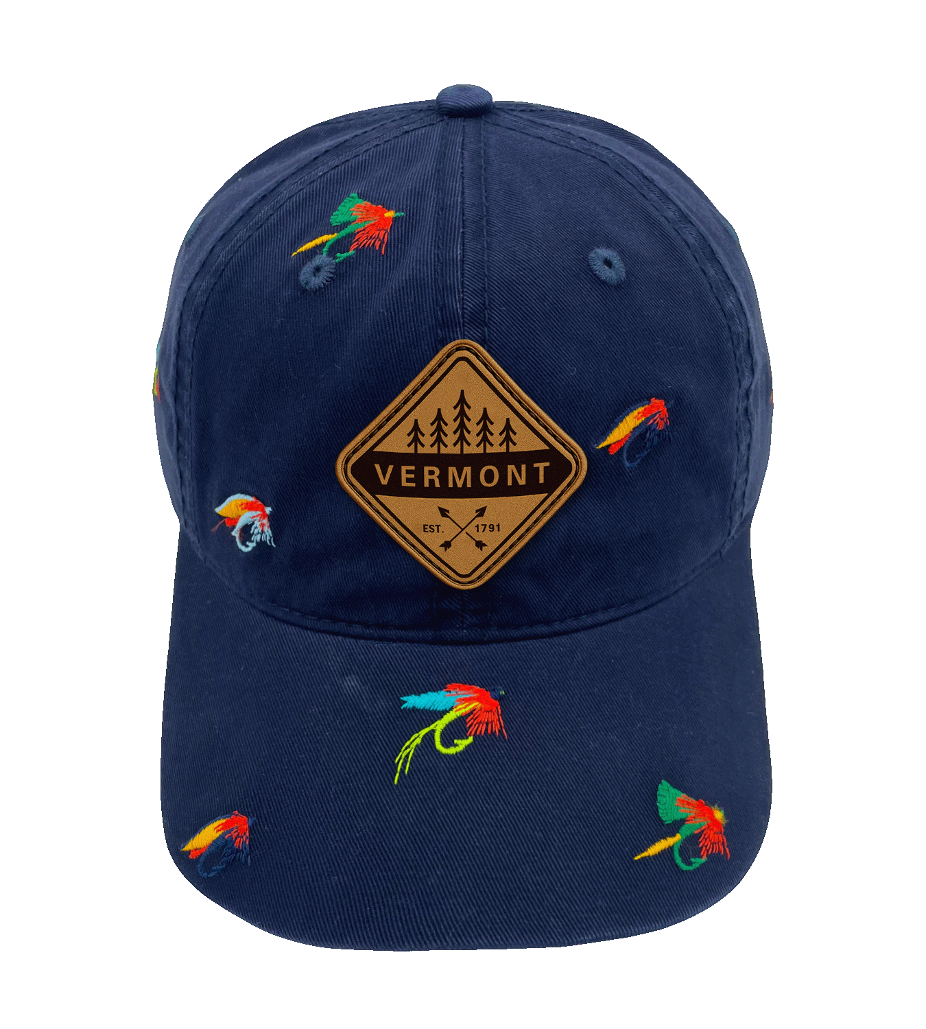 Vermont Fly Fishing Embroidered Baseball Cap ¨C Outdoor Adventure Nature Travel Hat