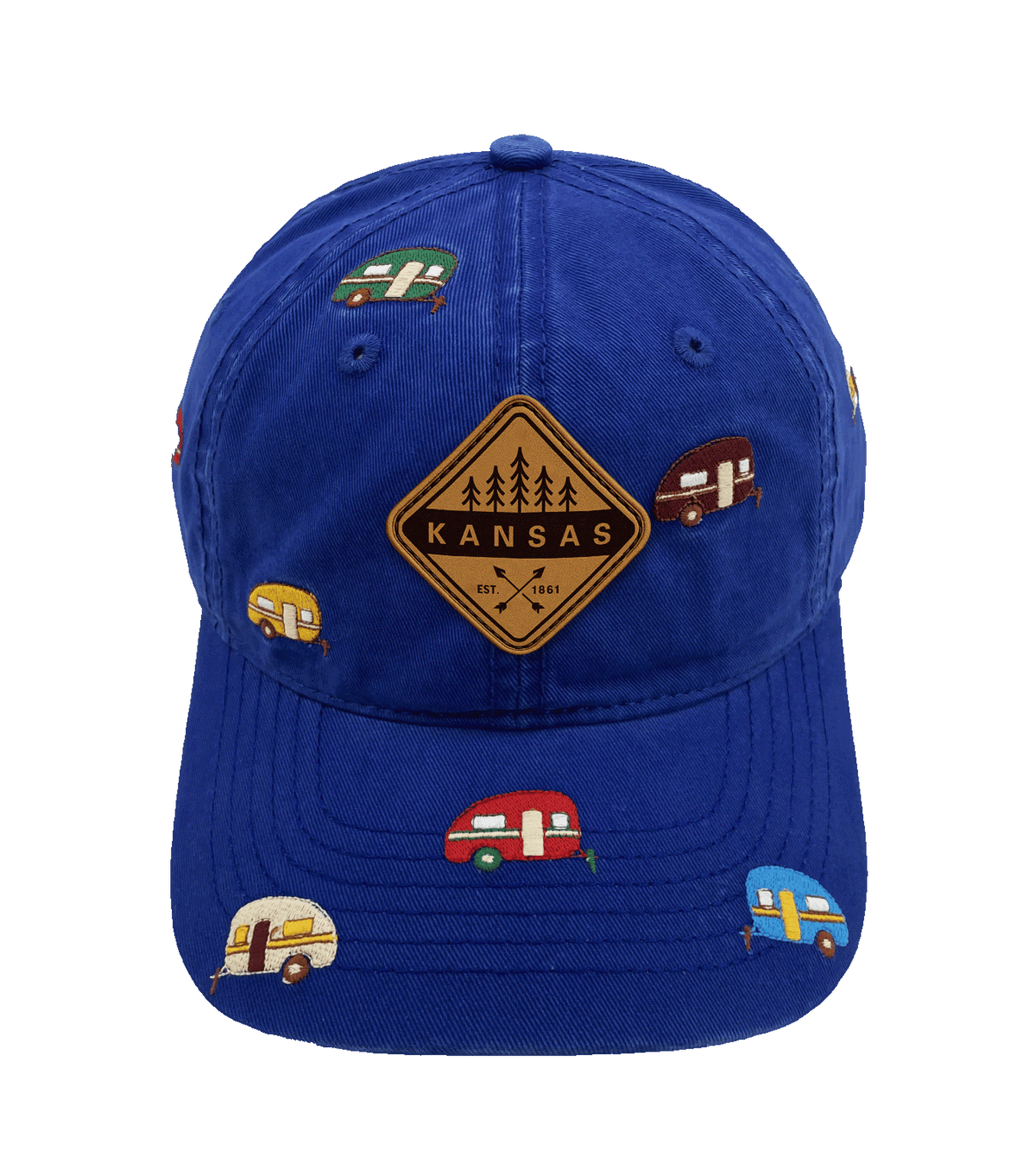 Kansas Camper Embroidered Baseball Cap | Outdoor Adventure Road Trip Travel Hat