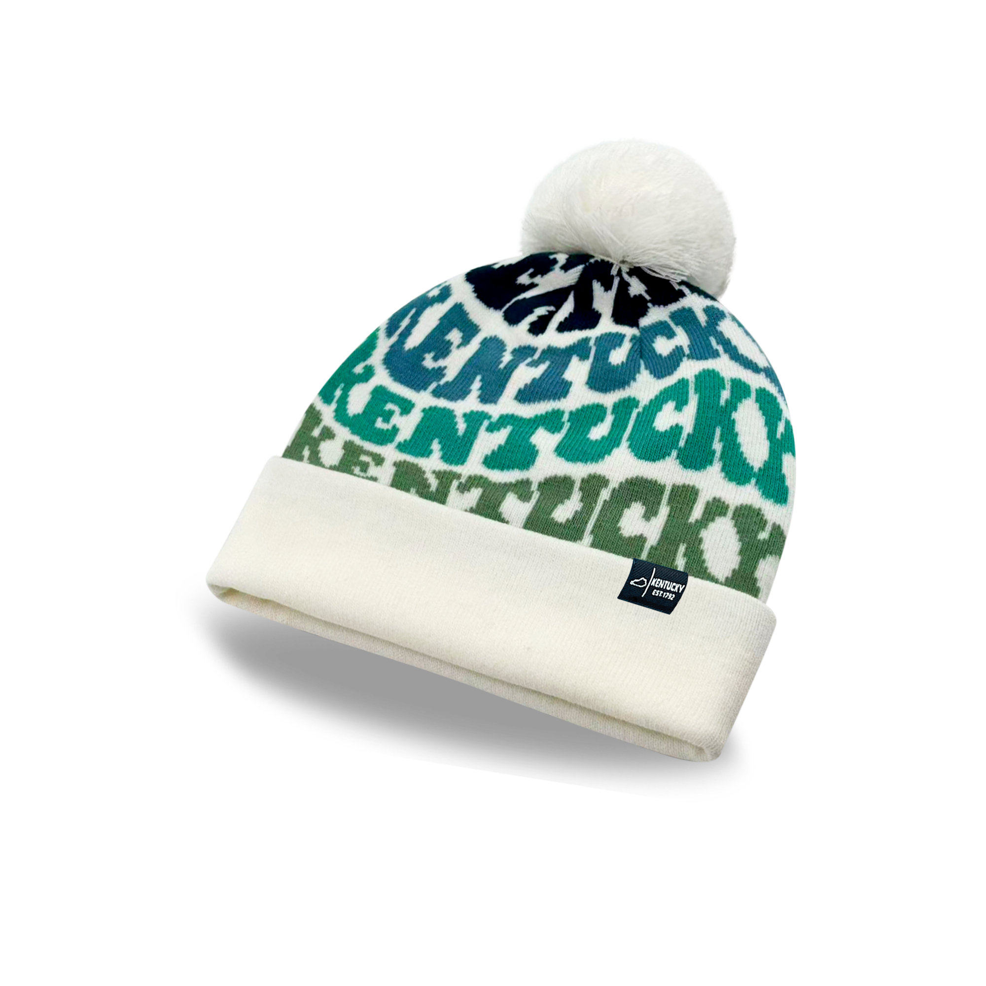 KENTUCKY Colorful Pom Pom Beanie - Warm Knitted Winter Hat