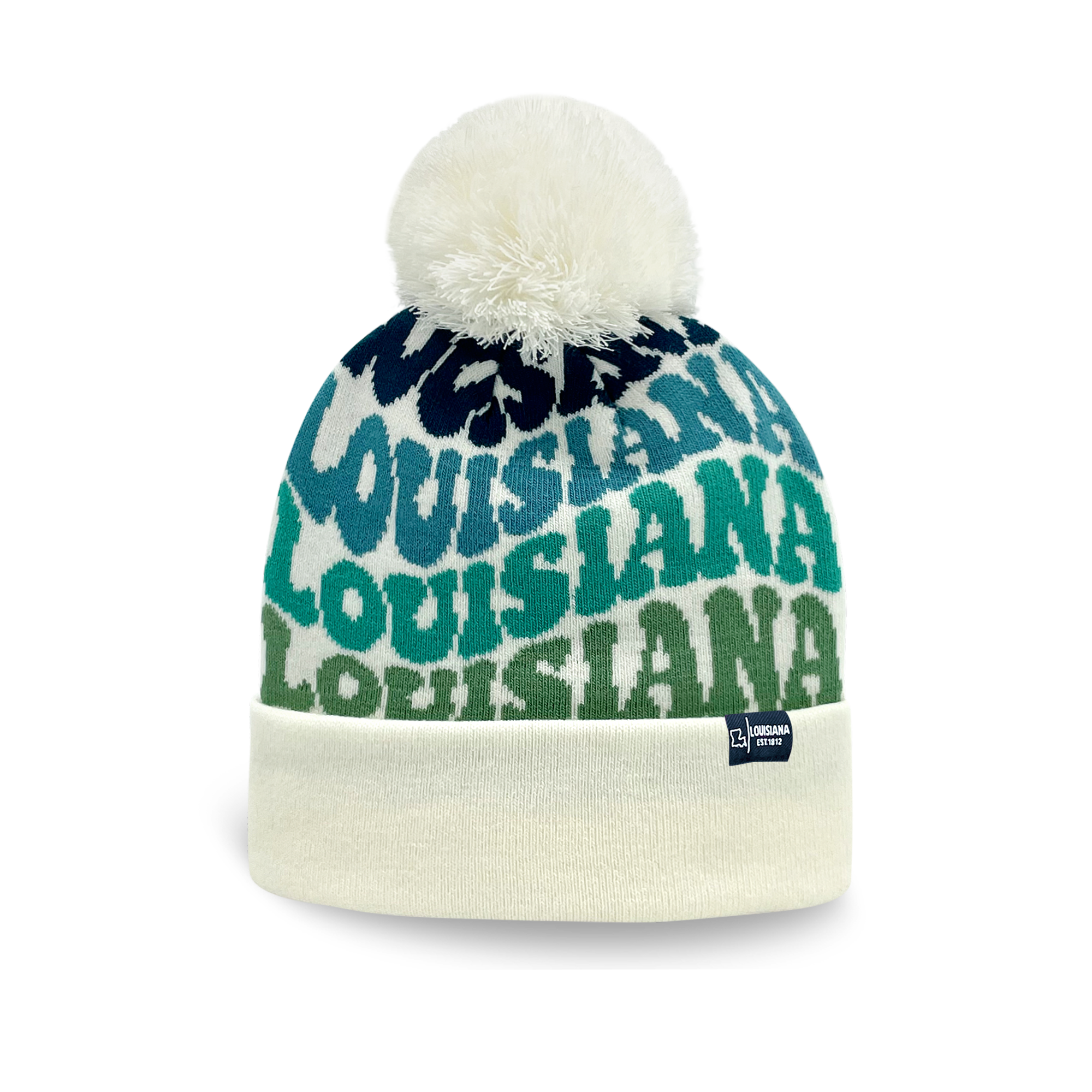 LOUISIANA Colorful Pom Pom Beanie - Warm Knitted Winter Hat