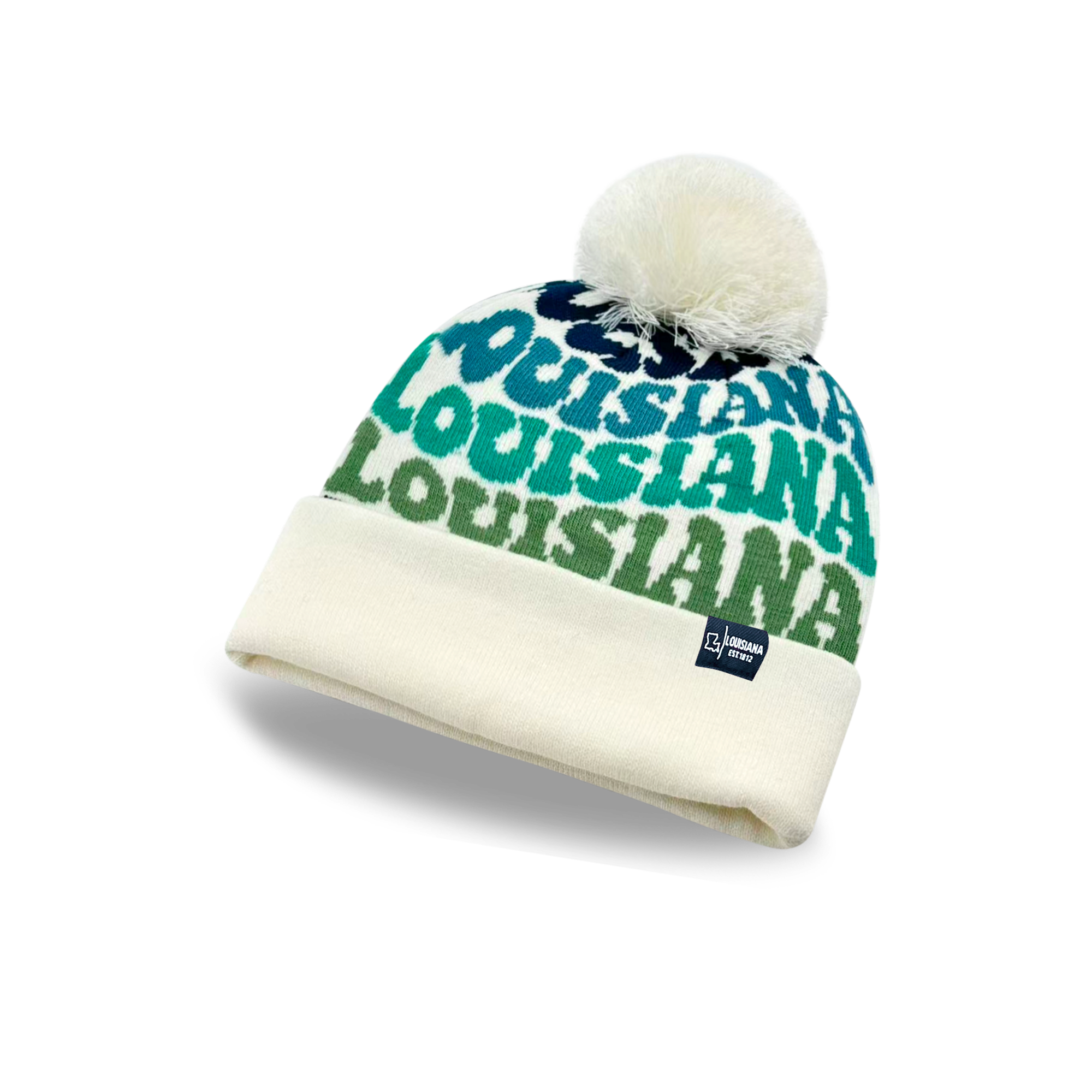 LOUISIANA Colorful Pom Pom Beanie - Warm Knitted Winter Hat