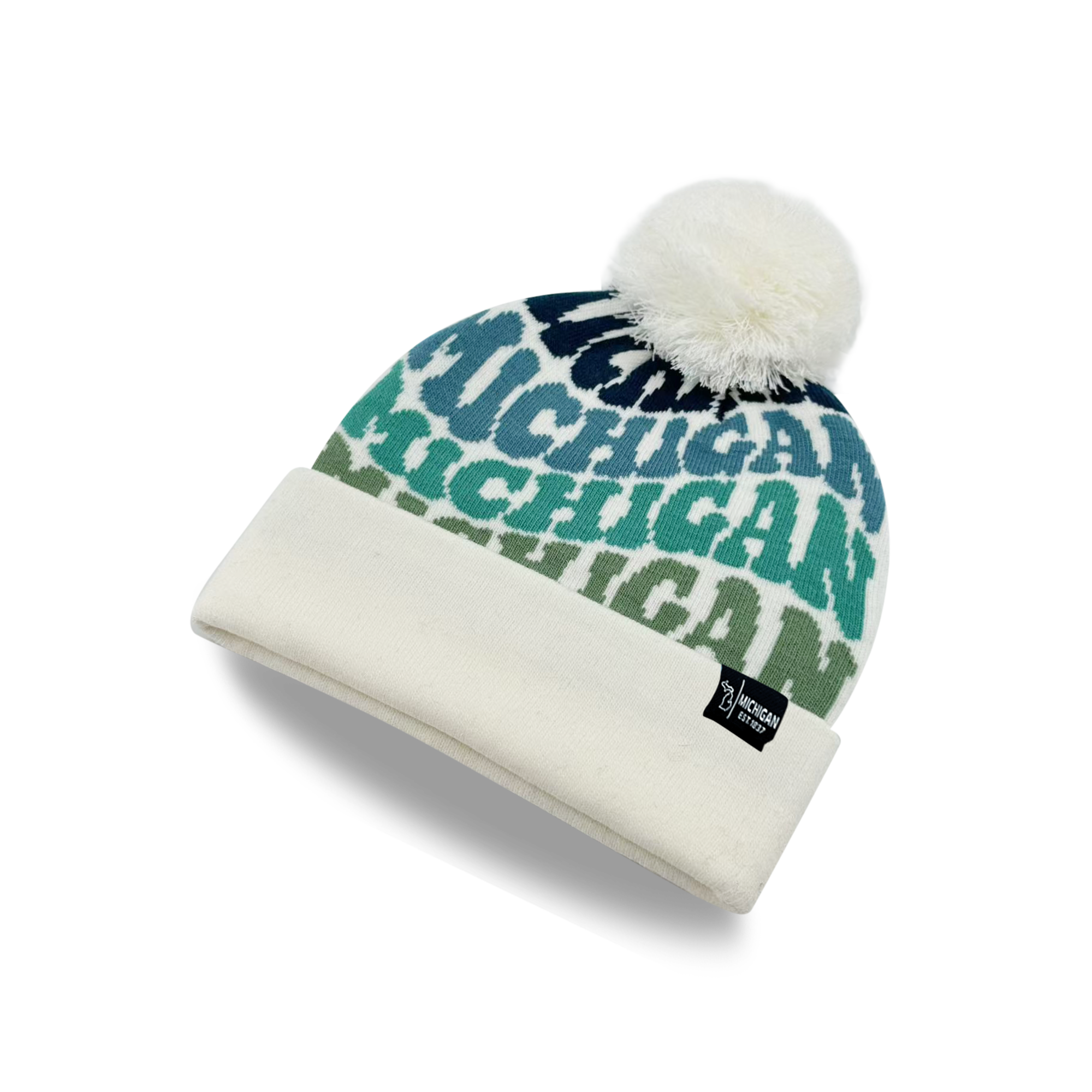 MICHIGAN Colorful Pom Pom Beanie - Warm Knitted Winter Hat