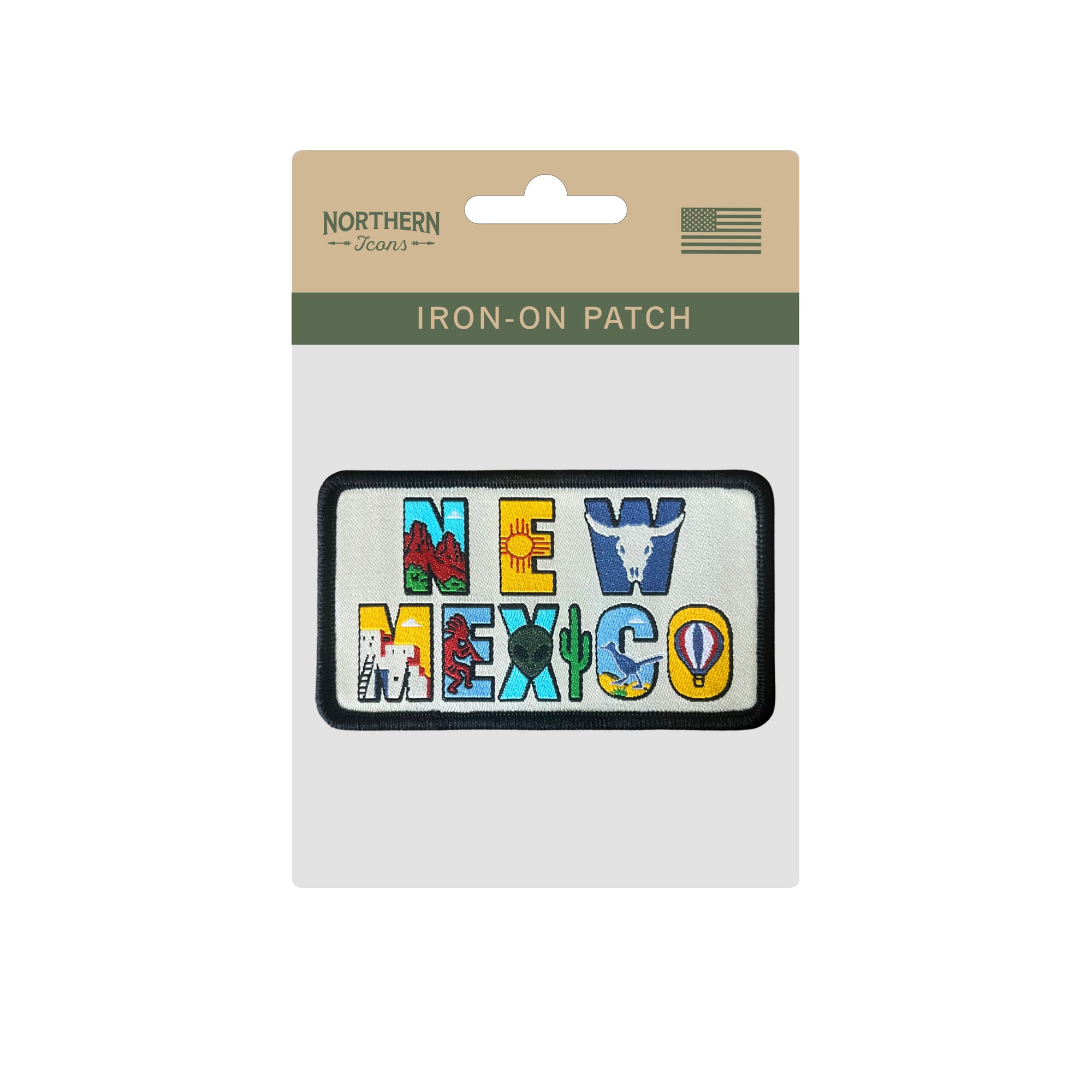 New Mexico State Iron-on Embroidered Patch | USA Travel Souvenir Patch for Hats, Jackets & Backpacks