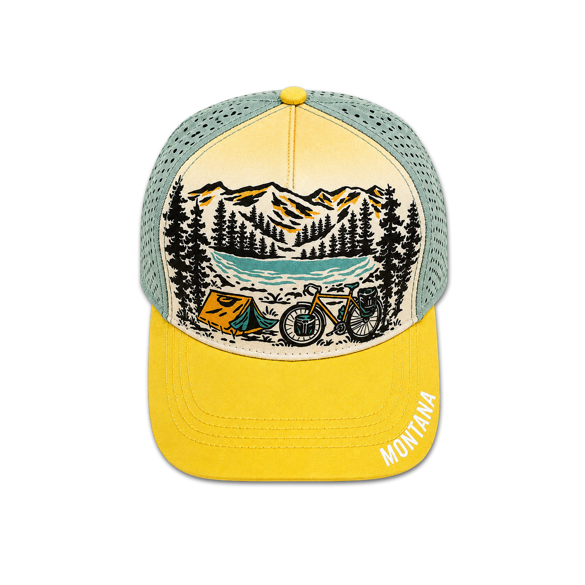 Montana Graphic Print Performance Baseball Cap - Outdoor Adventure Hat