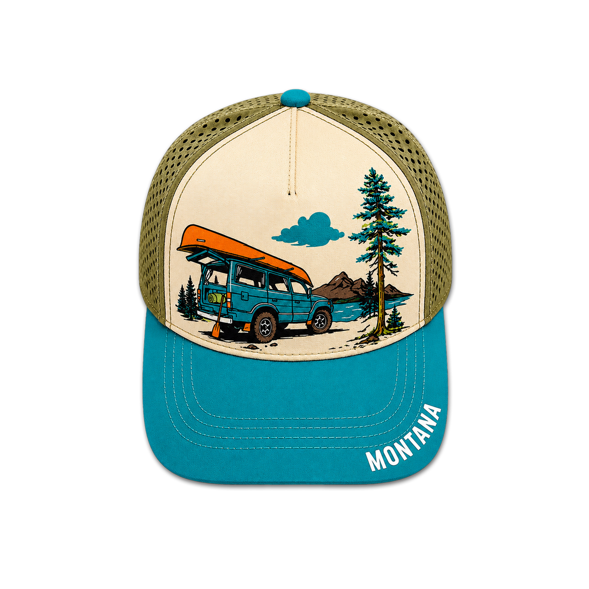 Montana Graphic Print Performance Baseball Cap - Outdoor Adventure Hat