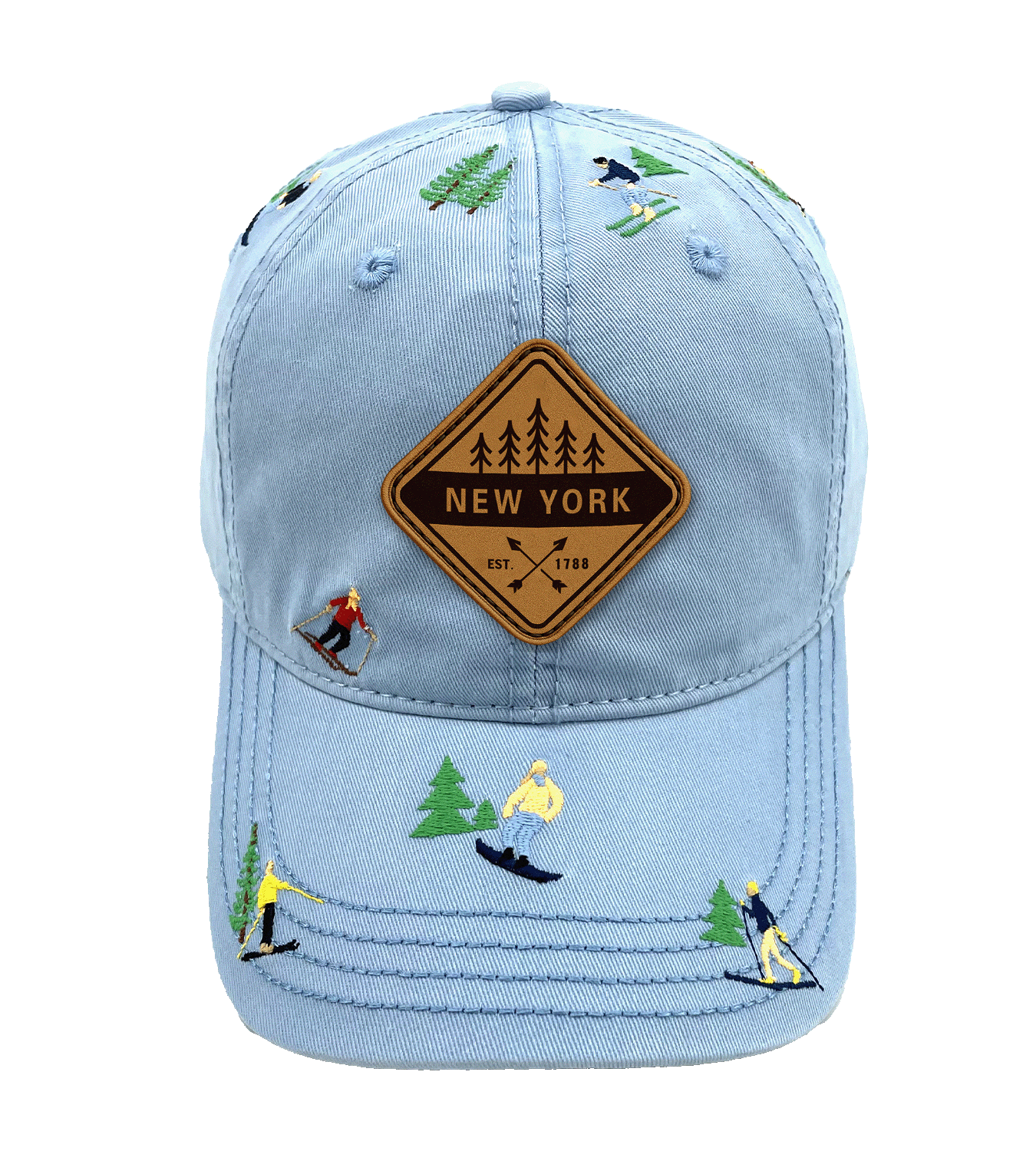 Lake Placid New York Snow Sports Embroidered Baseball Cap ¨C Skiing Winter Adventure Hat