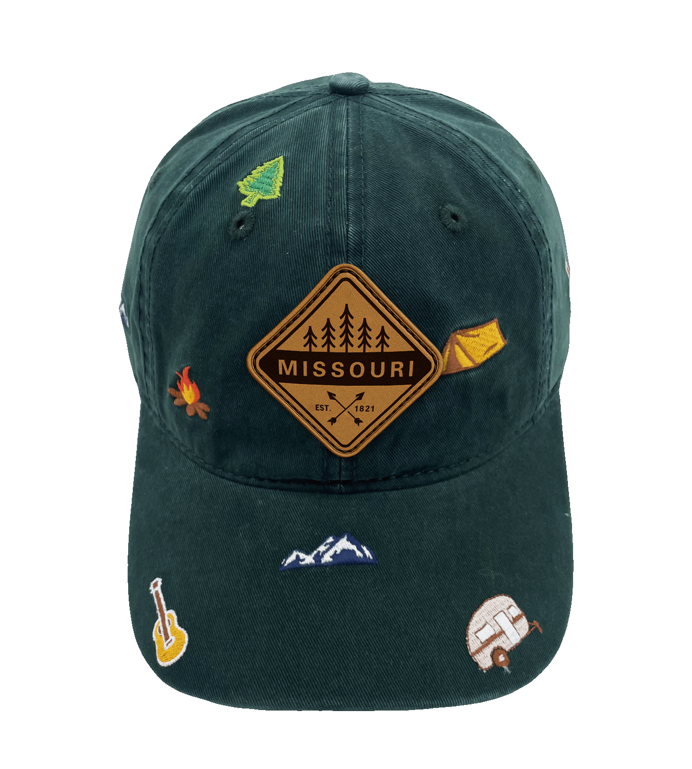 Missouri Outdoor Embroidered Baseball Cap, Adventure Camping Nature Hat for Hikers and Travelers