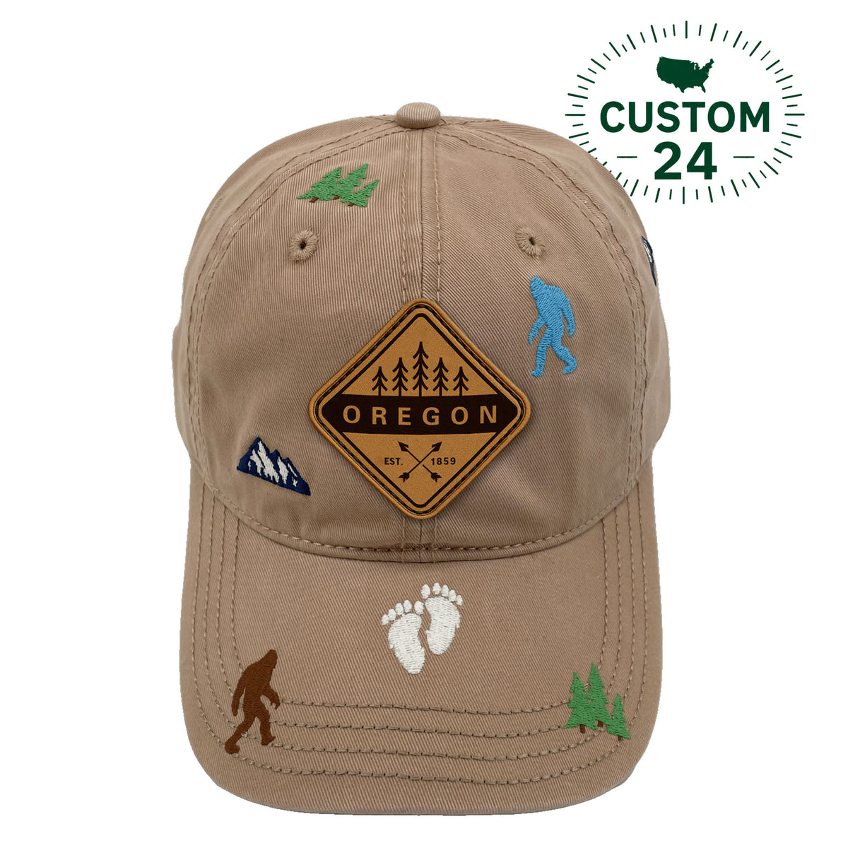 Oregon Bigfoot Adventure Baseball Cap for Hikers, Campers, and Nature Explorers