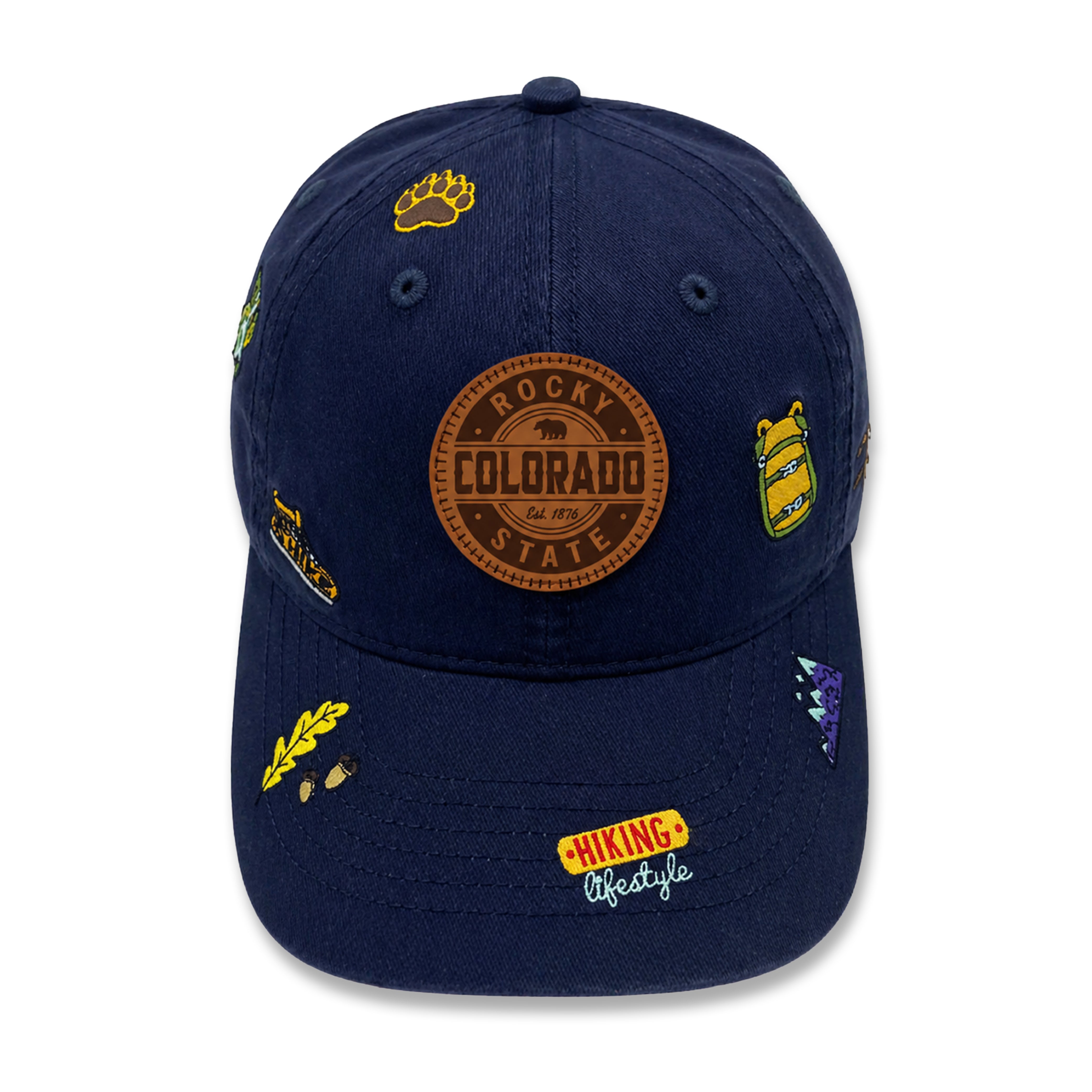Colorado Rocky State Hiking Embroidered Baseball Cap