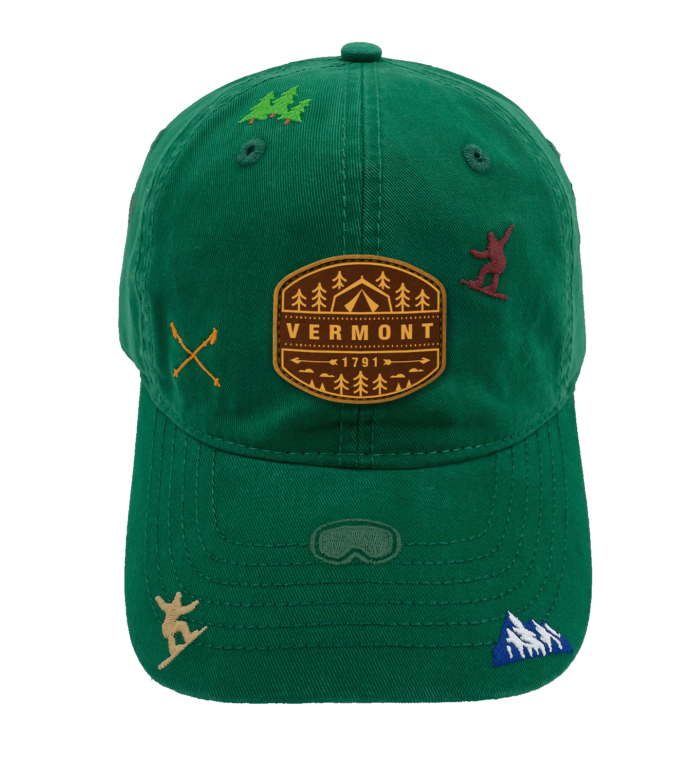 Stowe Vermont Embroidery Baseball Cap ¨C Winter Mountain Adventure Hat for Ski and Outdoor Lovers