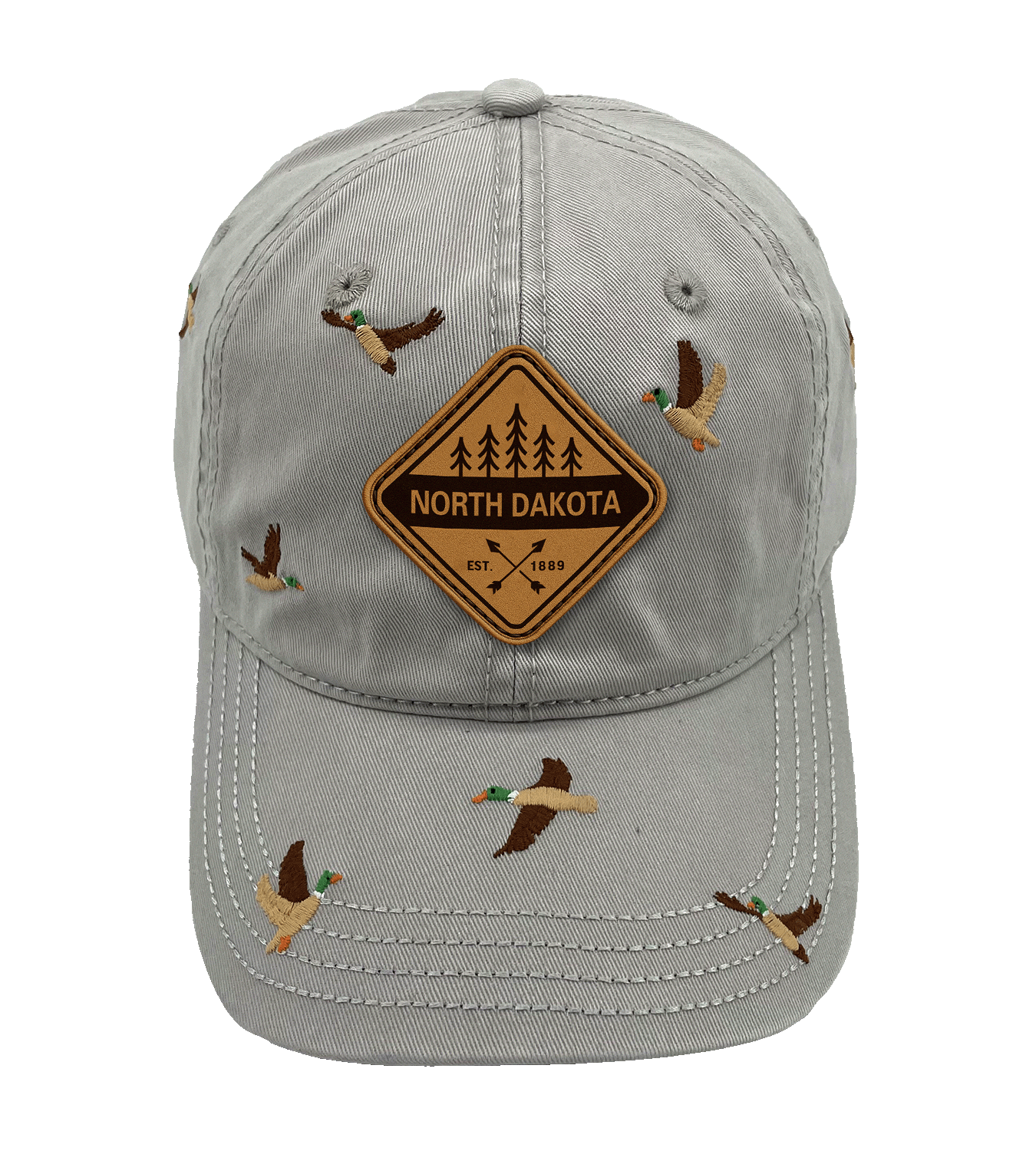 North Dakota Duck Embroidered Baseball Cap ¨C Nature Wildlife Outdoor Adventure Hat for Travelers