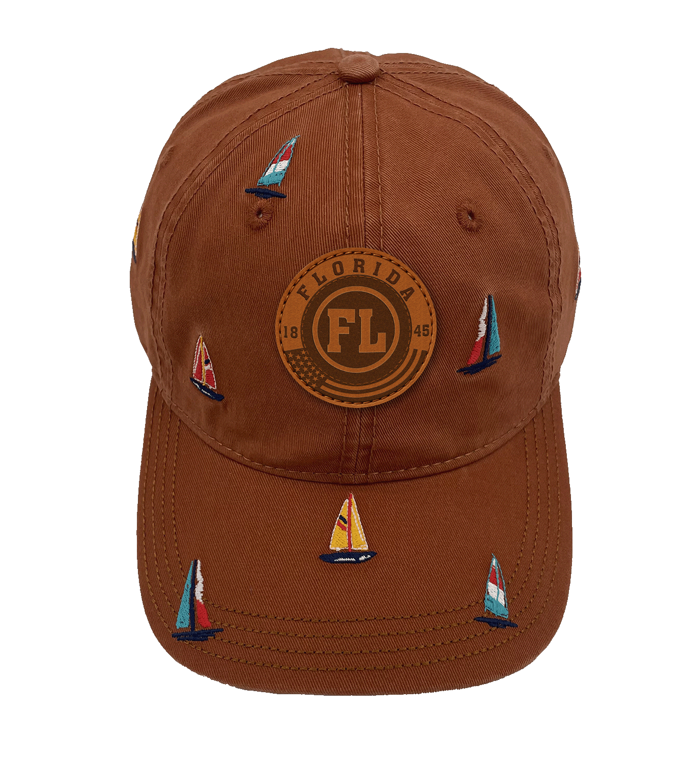 Florida Sailing Baseball Cap ¨C Coastal Embroidered Nautical Boat Hat for Beach Travel