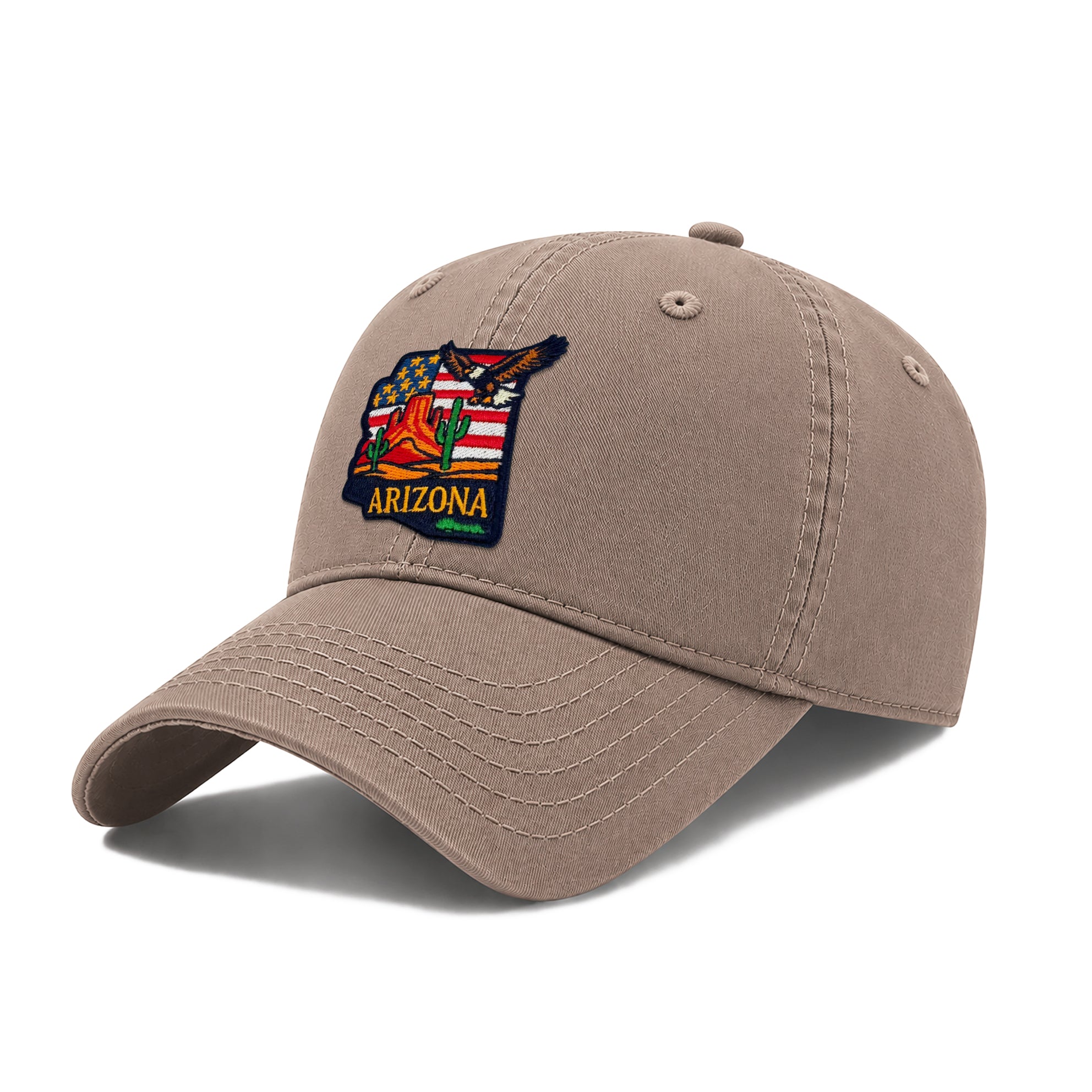 Arizona Desert Eagle Baseball Cap with Embroidered Canyon Rock Patch for Men Women