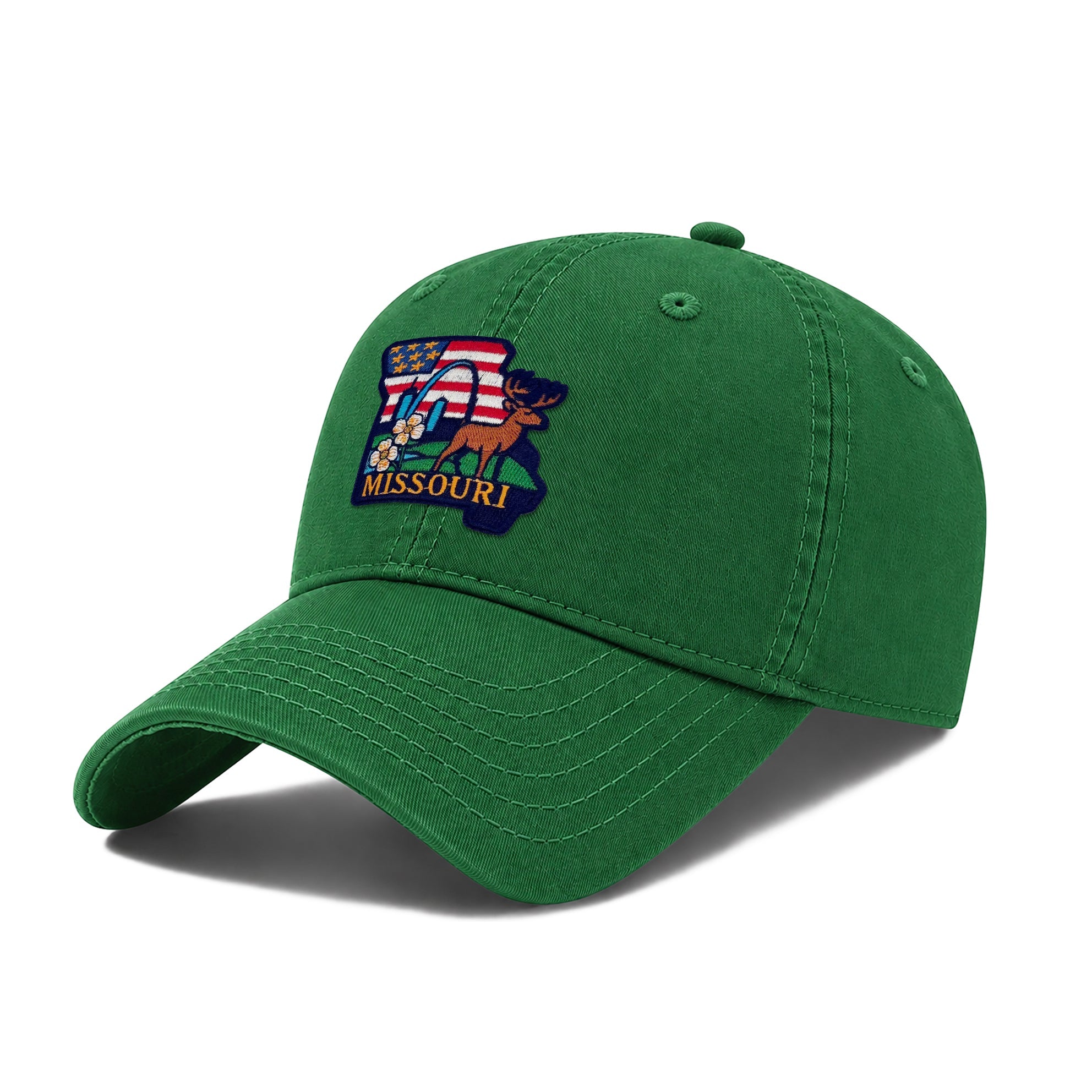 Missouri Inspires Low Profile Garment Wash Cotton Baseball Caps Mens Womens State Icons