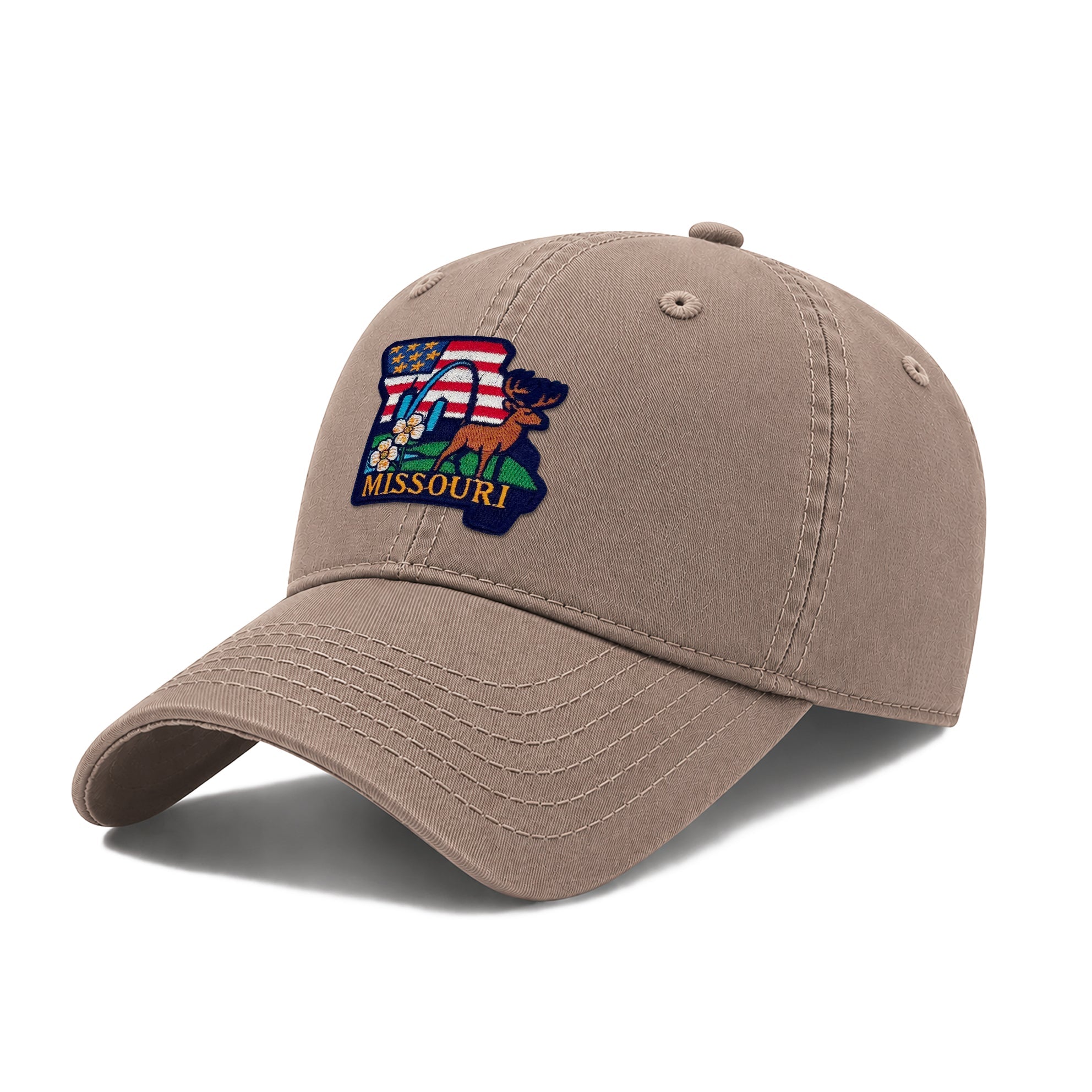 Missouri Inspires Low Profile Garment Wash Cotton Baseball Caps Mens Womens State Icons