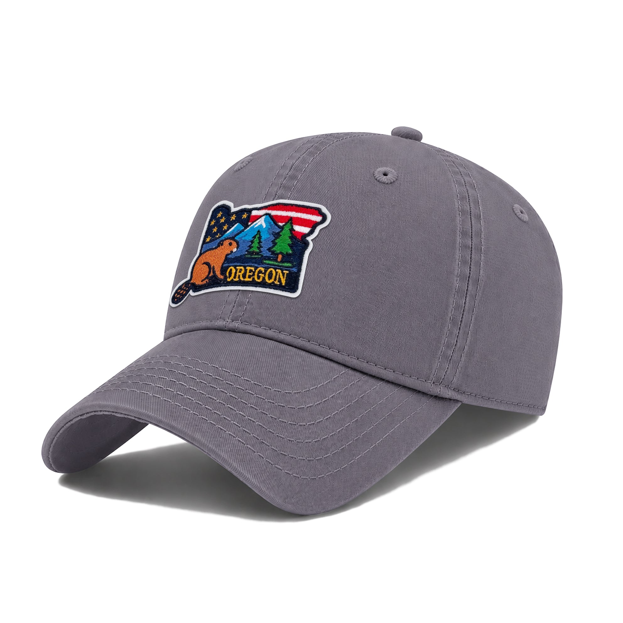 Oregon Low Profile Garment Wash Cotton Baseball Caps Mens Womens State Icons